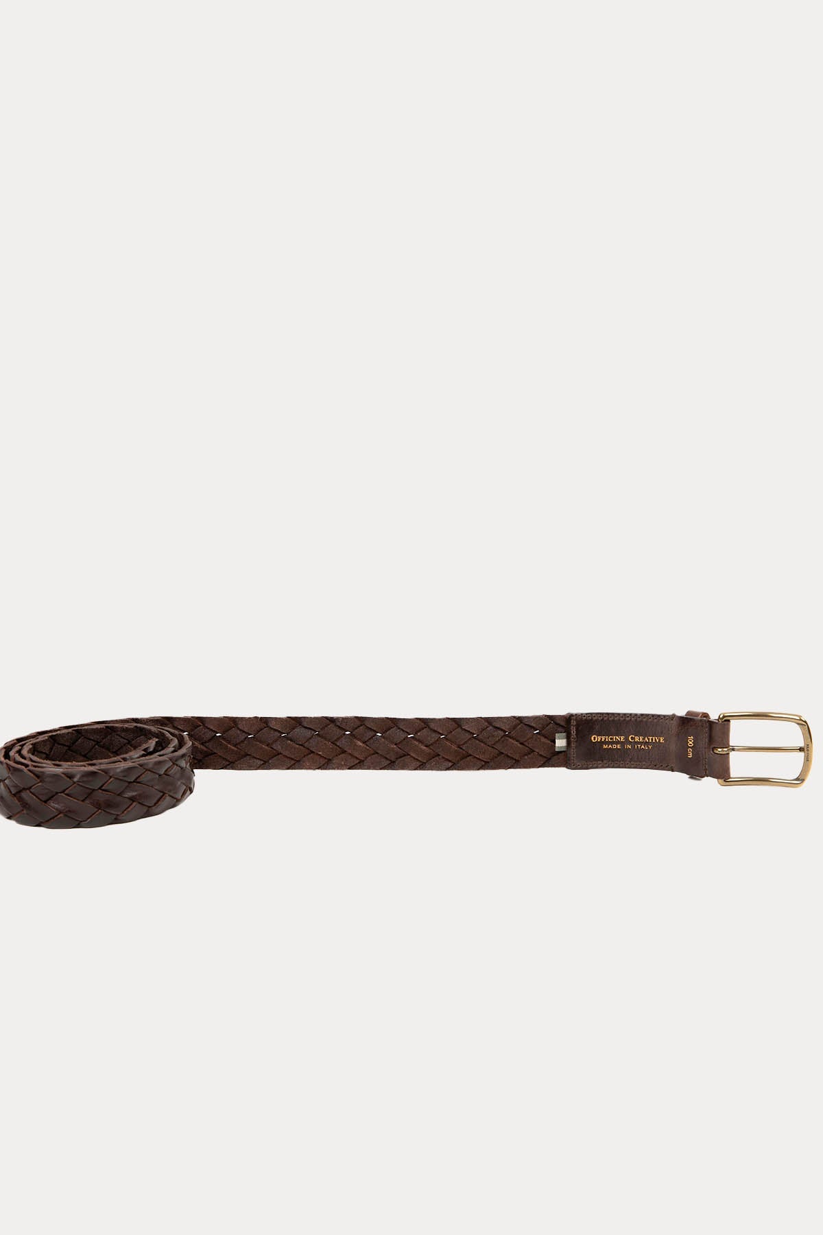 Officine Creative Strip Örgü Deri Kemer