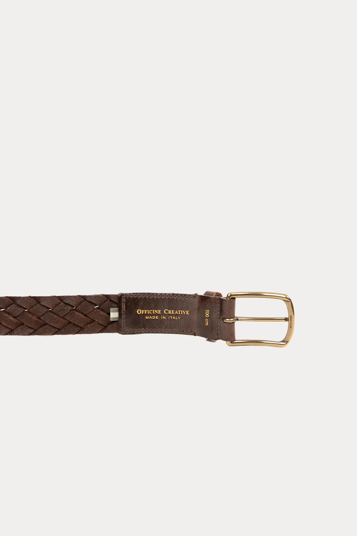 Officine Creative Strip Örgü Deri Kemer