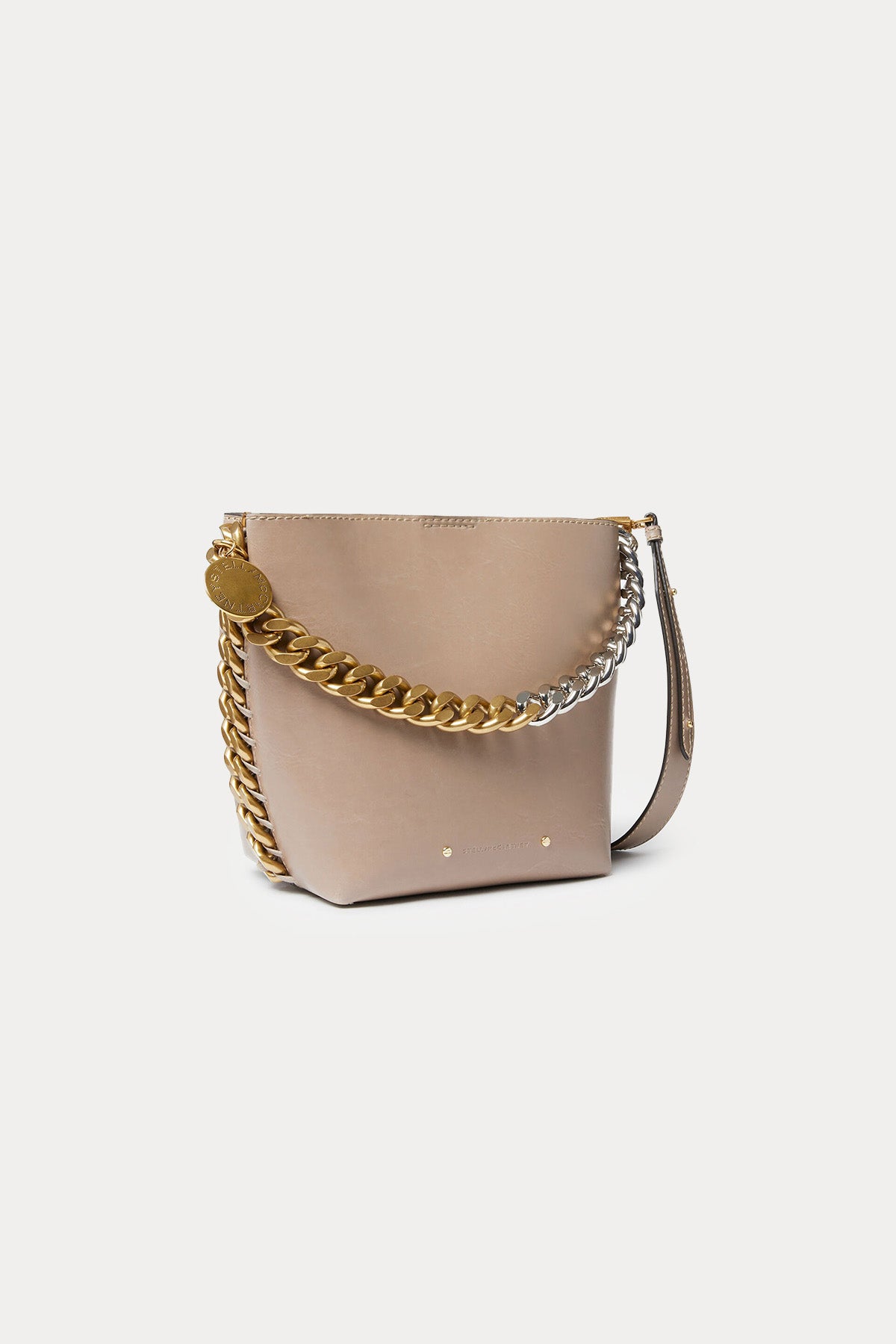 Stella Mccartney Gold Silver Zincir Askılı Bucket Çanta-Libas Trendy Fashion Store