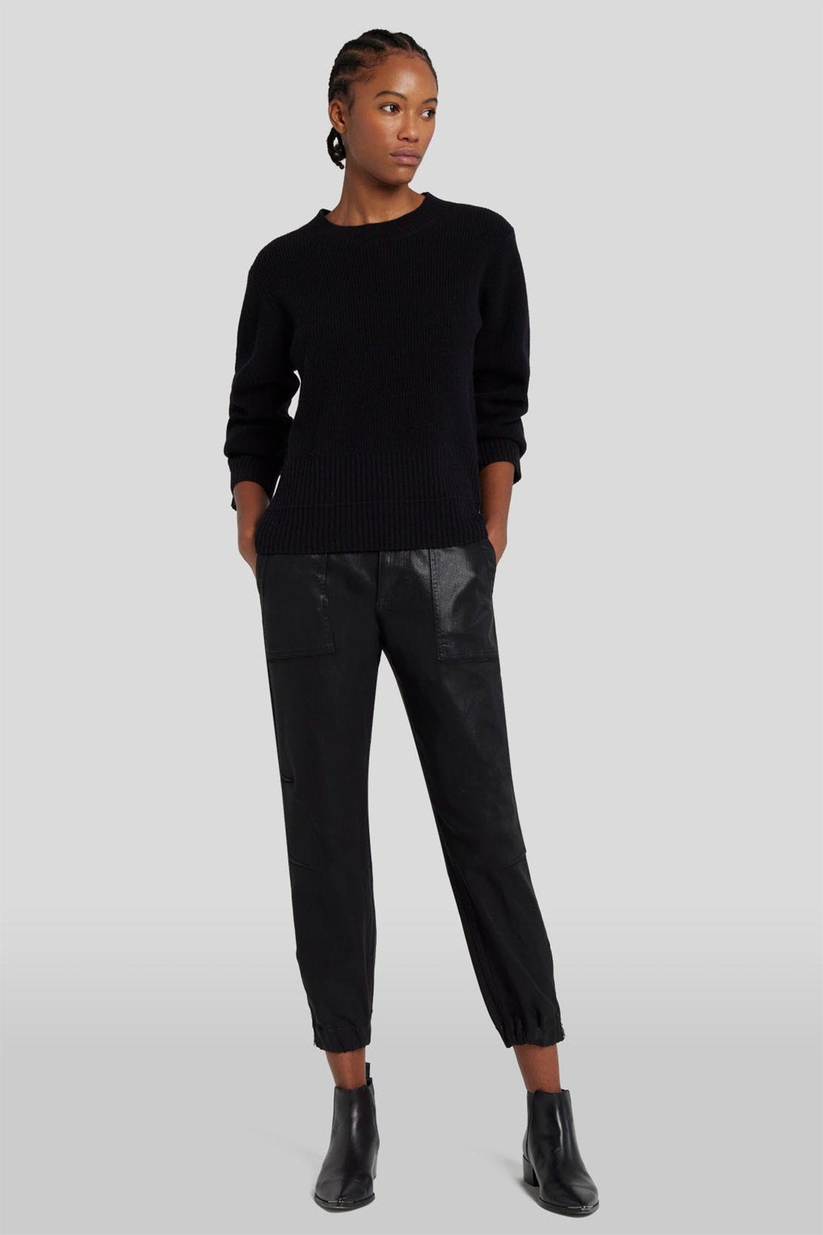 7 For All Mankind Darted Boyfriend Jogger Fit Mumlu Kumaş Jeans-Libas Trendy Fashion Store