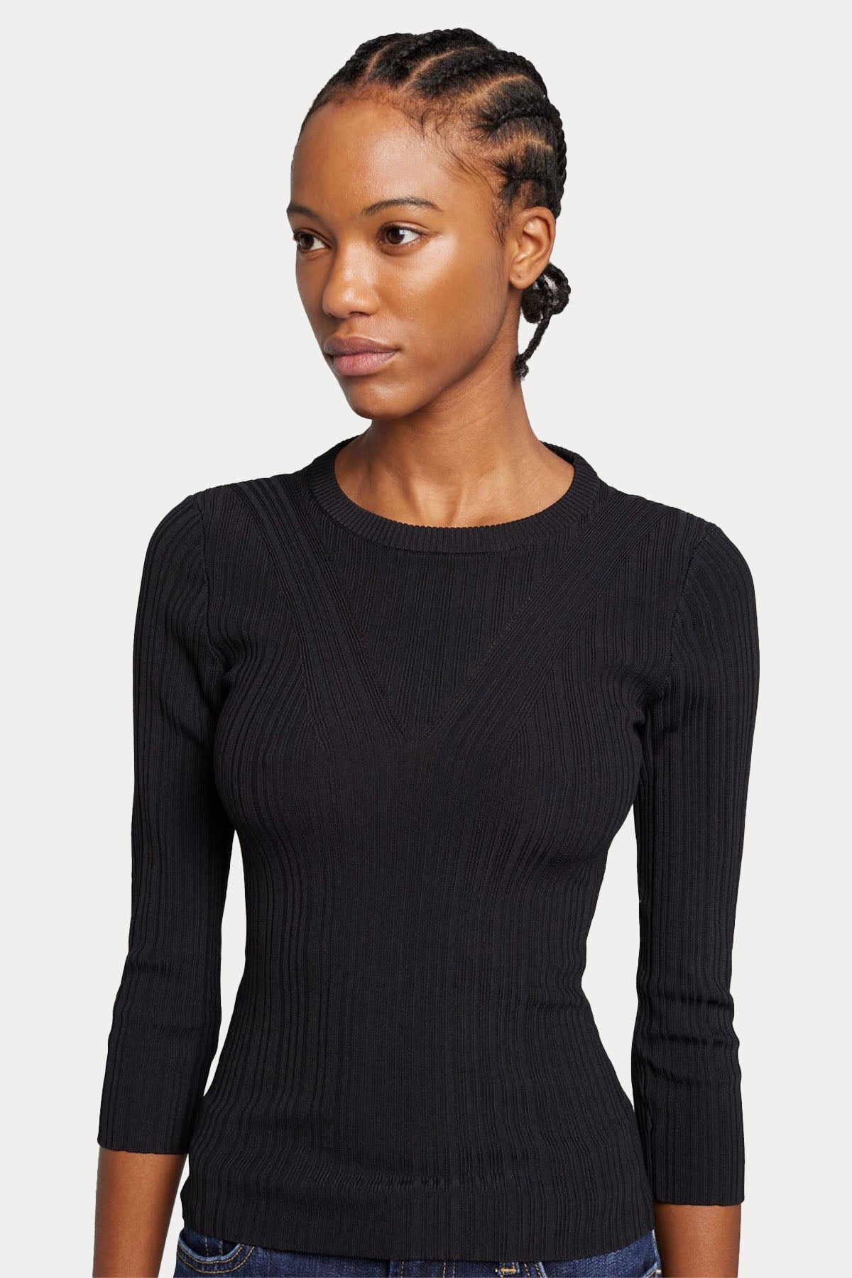 7 For All Mankind Yuvarlak Yaka İnce Örgü Triko-Libas Trendy Fashion Store