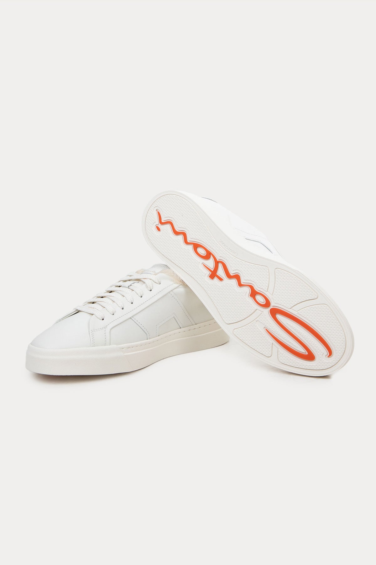 Santoni İçi Kürklü Deri Double Buckle Sneaker Ayakkabı-Libas Trendy Fashion Store