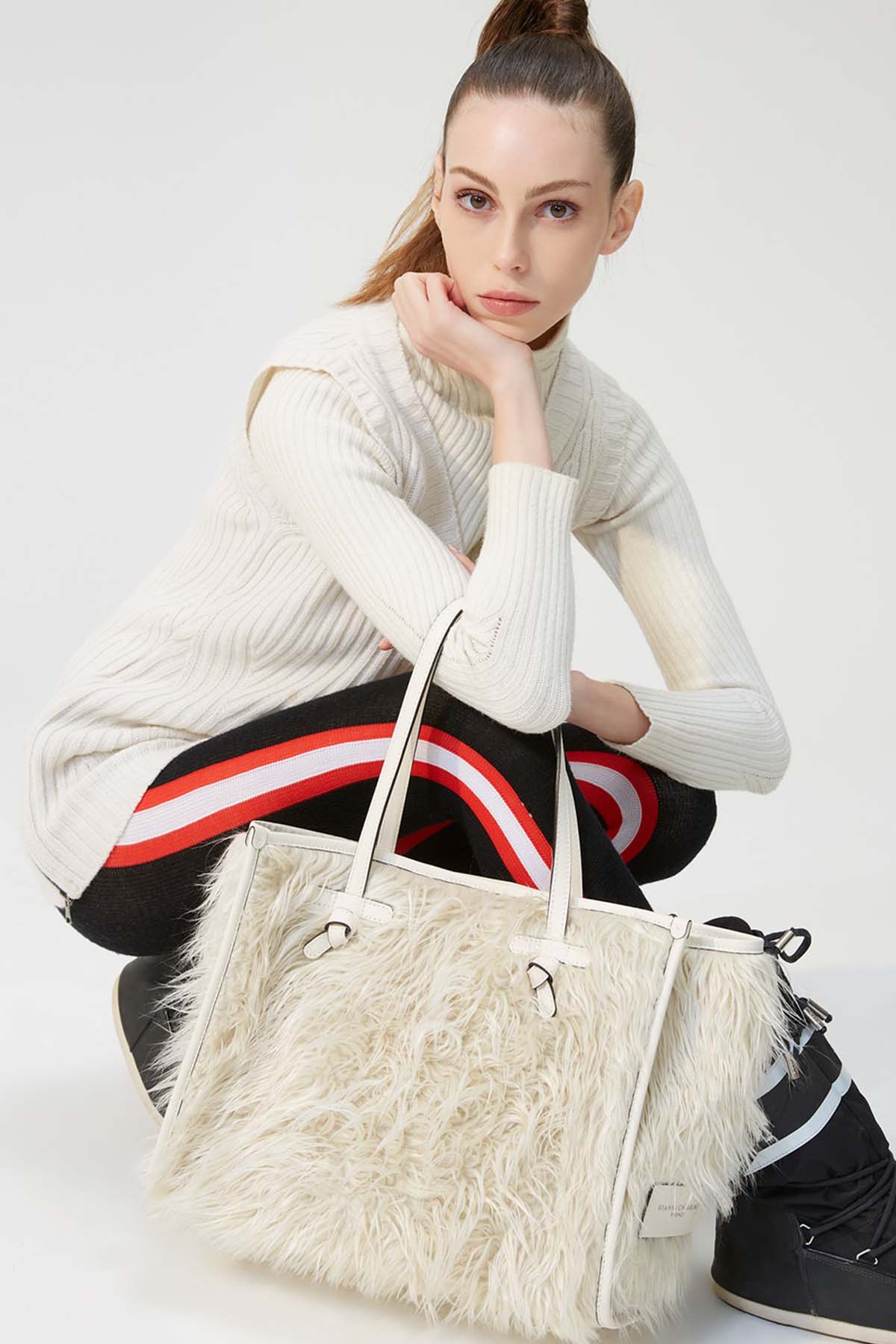 Gianni Chiarini Marcella Kürklü Shopping Bag Çanta-Libas Trendy Fashion Store
