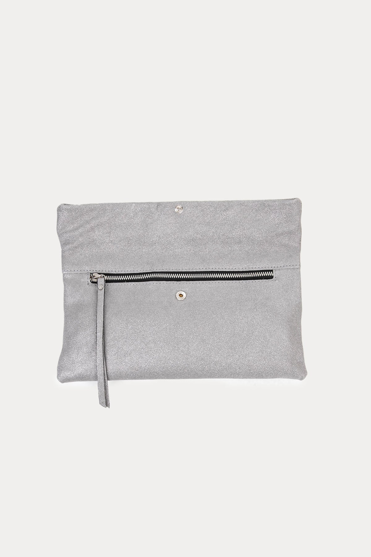 Gianni Chiarini Cherry Parlak Simli Deri Clutch Çanta-Libas Trendy Fashion Store