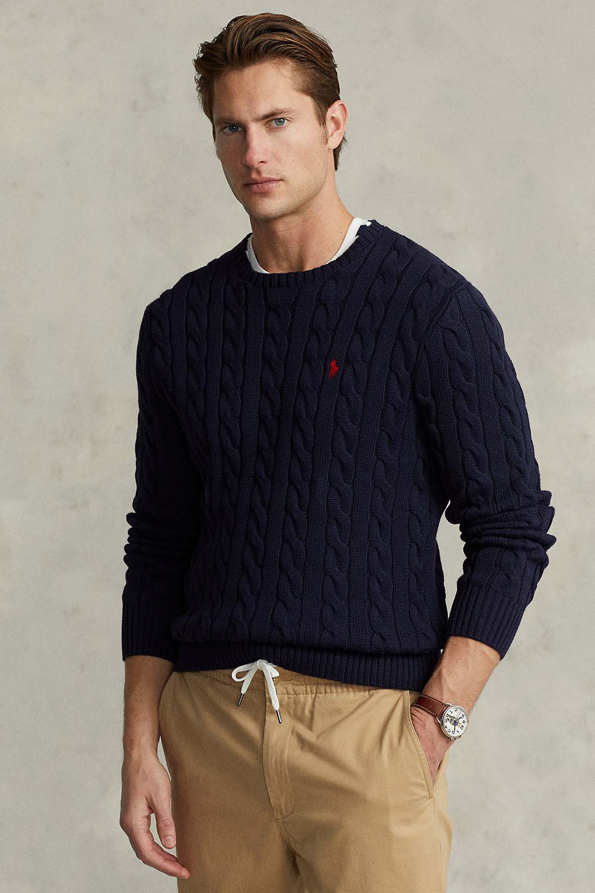 Polo Ralph Lauren Yuvarlak Yaka Saç Örgü Triko-Libas Trendy Fashion Store