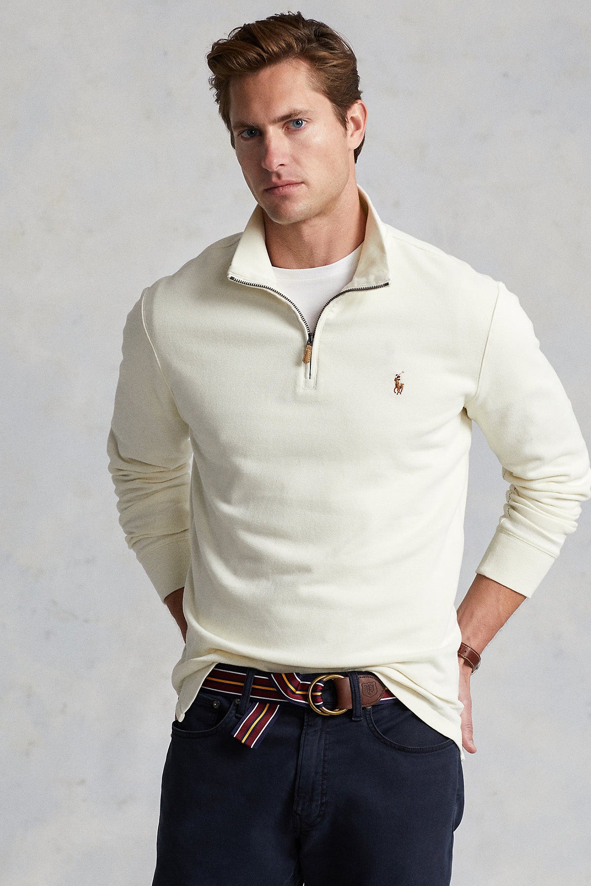 Polo Ralph Lauren Estate Rib Dik Yaka Yarım Fermuarlı Sweatshirt-Libas Trendy Fashion Store