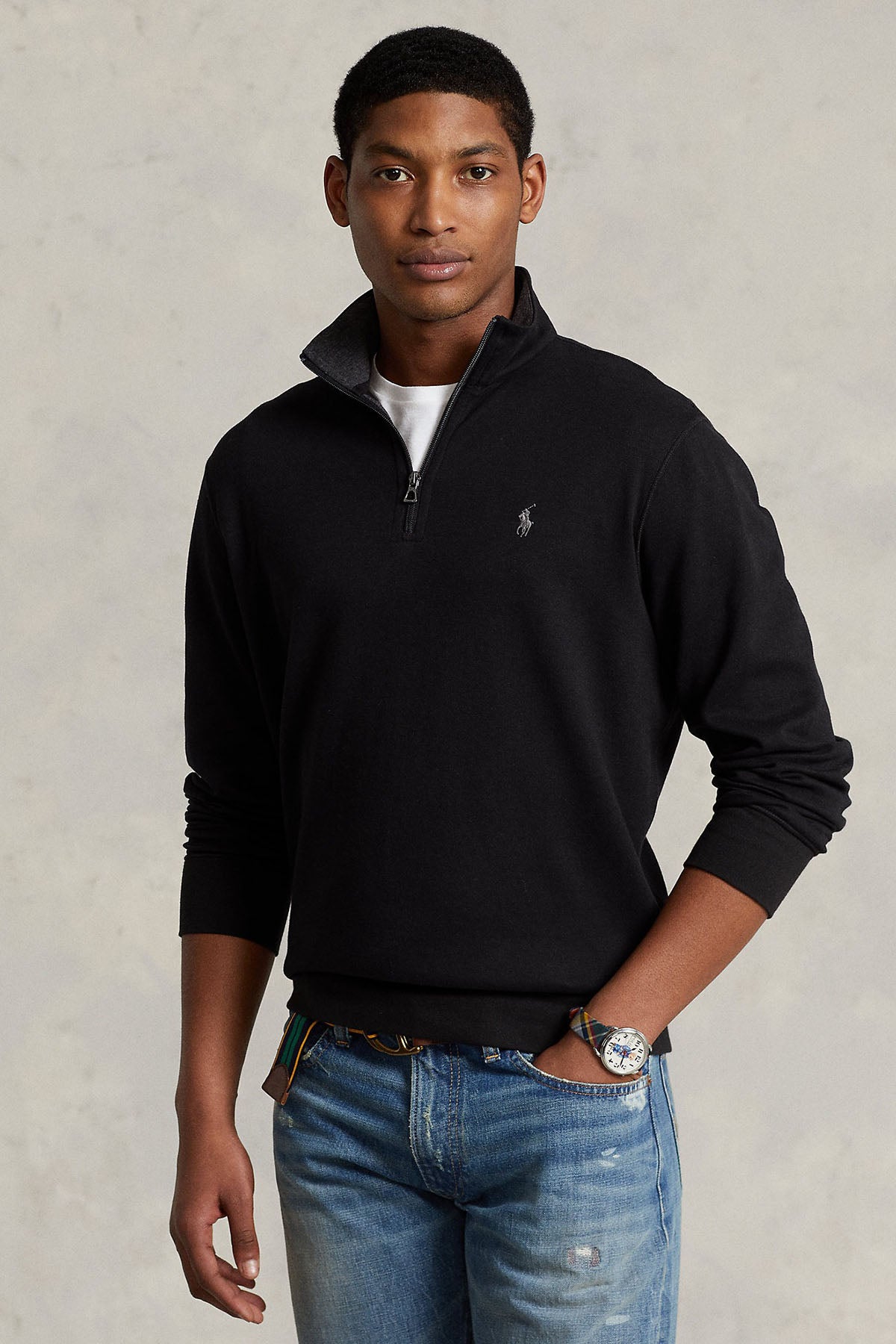 Polo Ralph Lauren Dik Yaka Yarım Fermuarlı Sweatshirt 710812963037