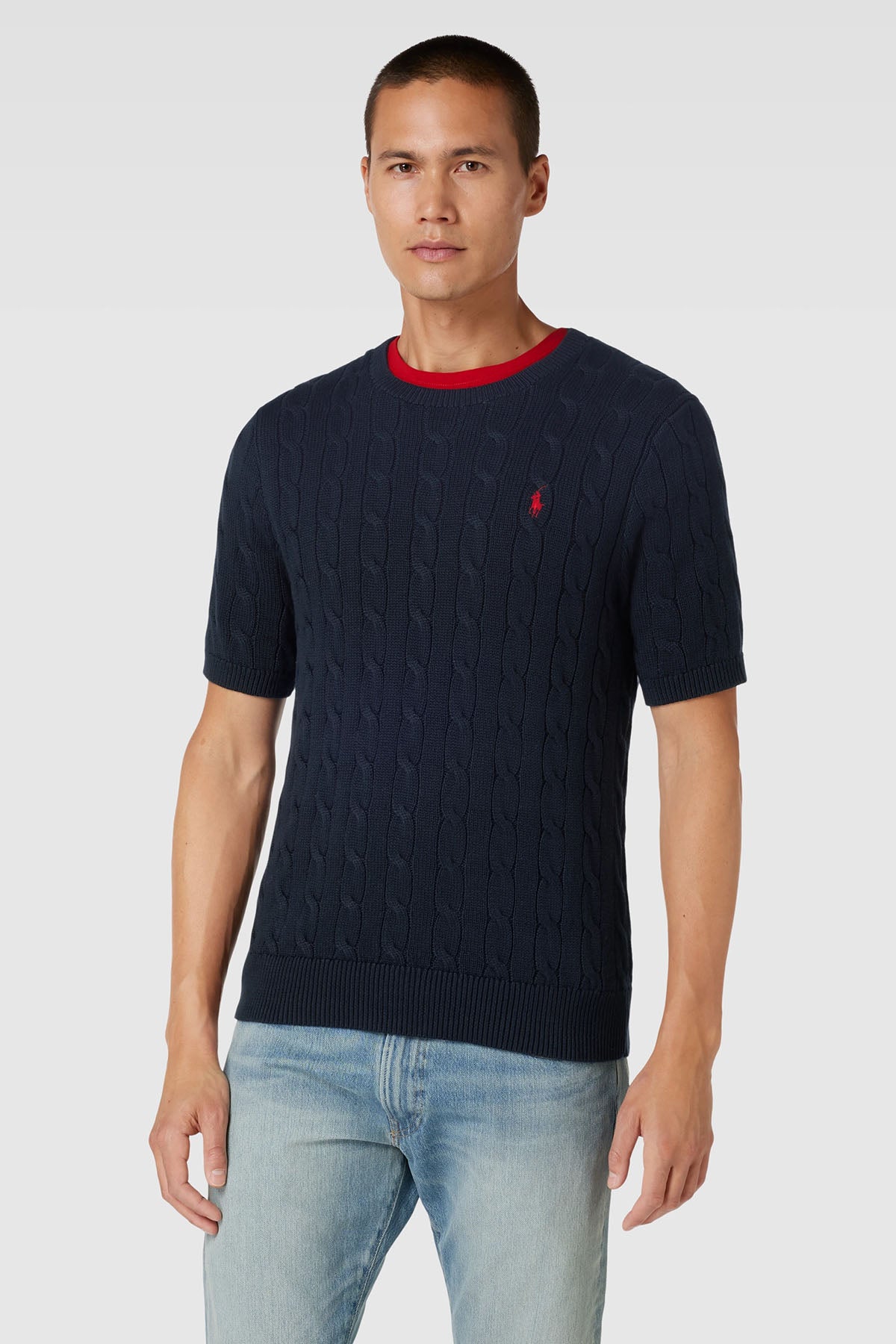 Polo Ralph Lauren Yuvarlak Yaka Saç Örgü Triko-Libas Trendy Fashion Store