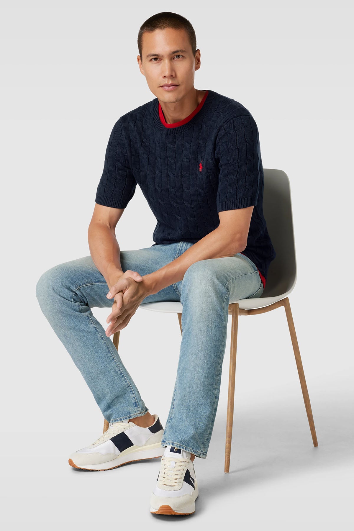 Polo Ralph Lauren Yuvarlak Yaka Saç Örgü Triko-Libas Trendy Fashion Store