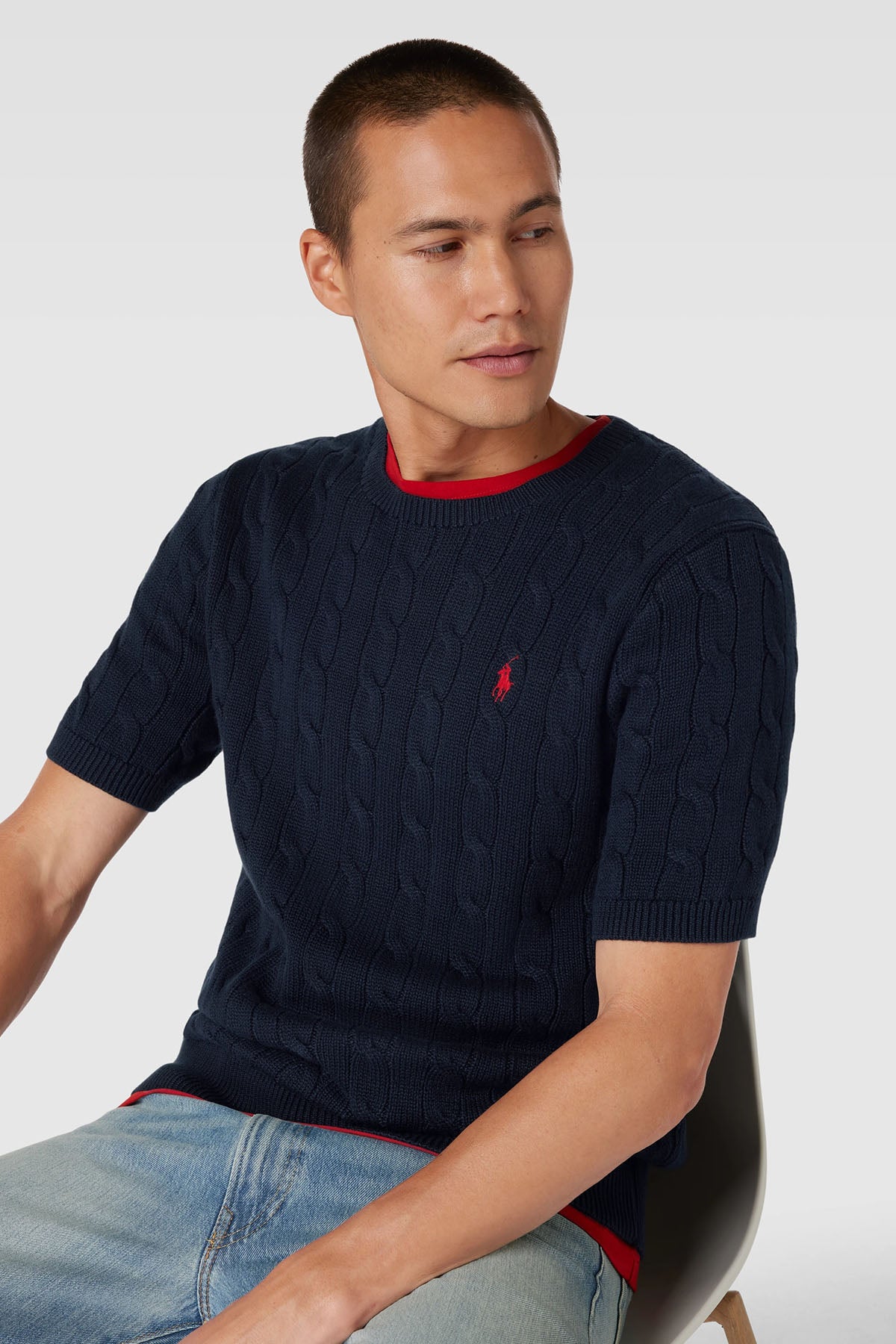 Polo Ralph Lauren Yuvarlak Yaka Saç Örgü Triko-Libas Trendy Fashion Store