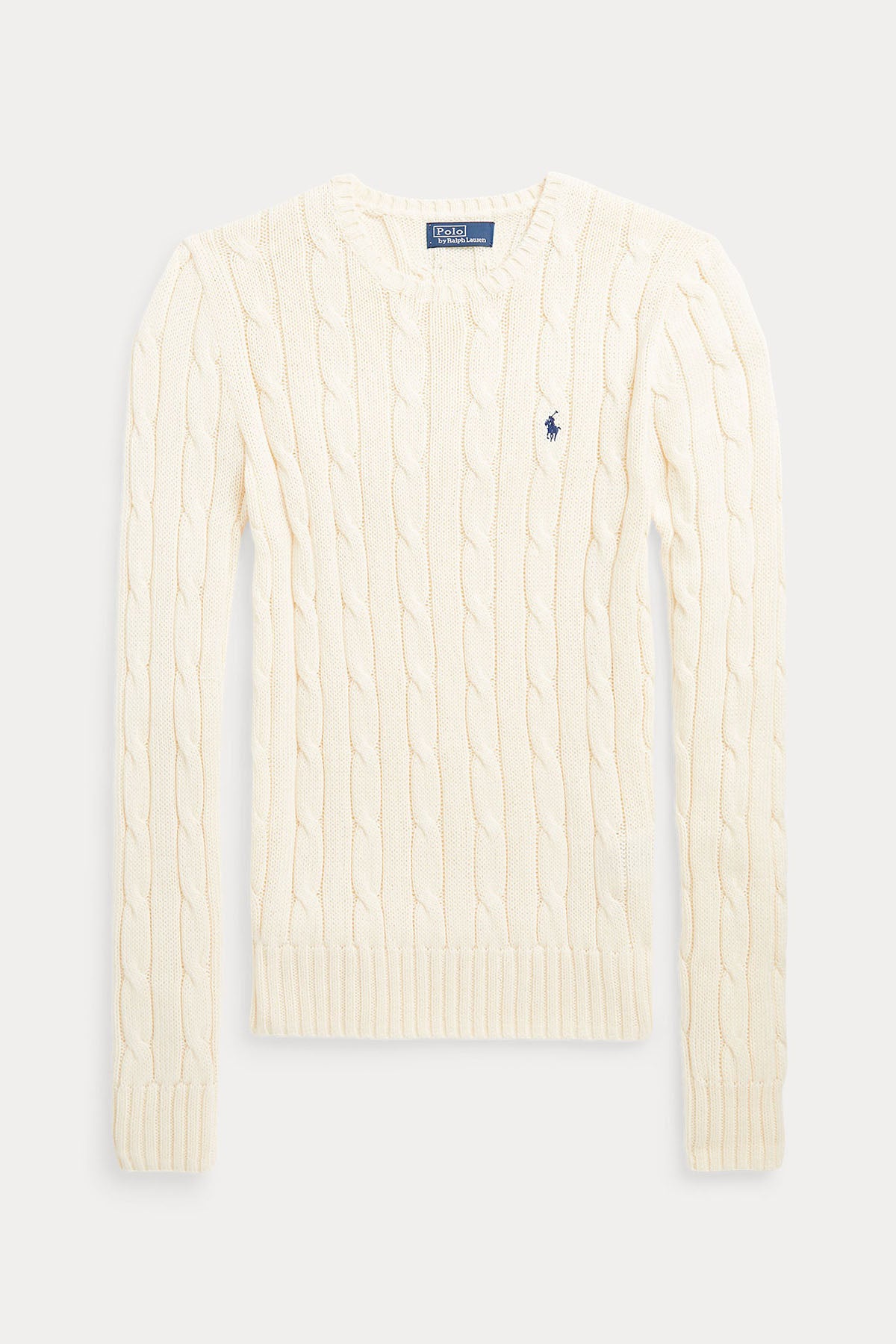 Polo Ralph Lauren Pima Cotton Slim Fit Yuvarlak Yaka Saç Örgü Triko-Libas Trendy Fashion Store