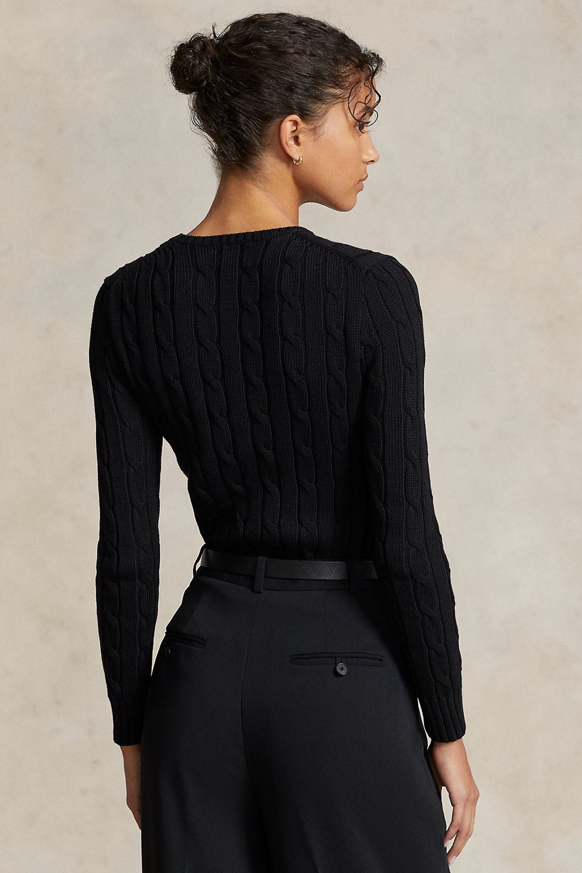 Polo Ralph Lauren Pima Cotton Slim Fit Yuvarlak Yaka Saç Örgü Triko-Libas Trendy Fashion Store