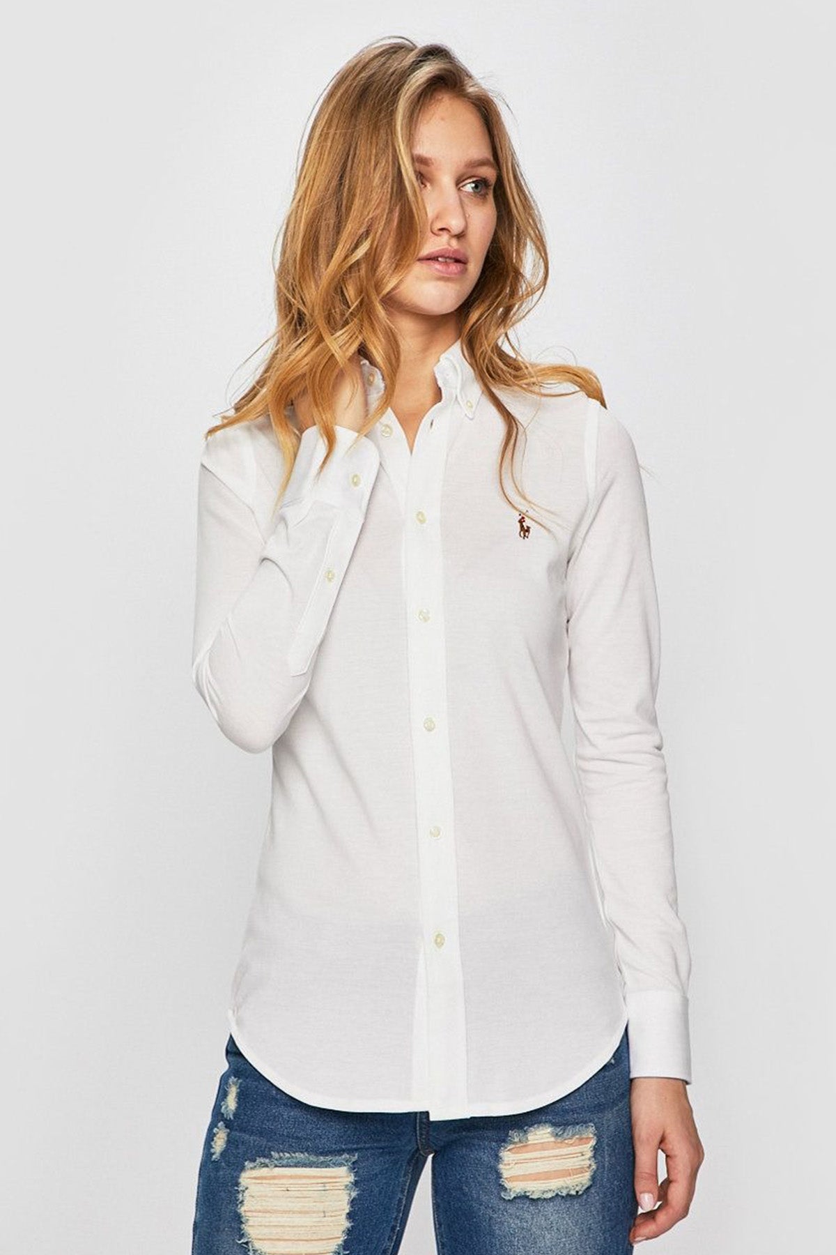 Polo Ralph Lauren Custom Fit Knit Oxford Gömlek-Libas Trendy Fashion Store