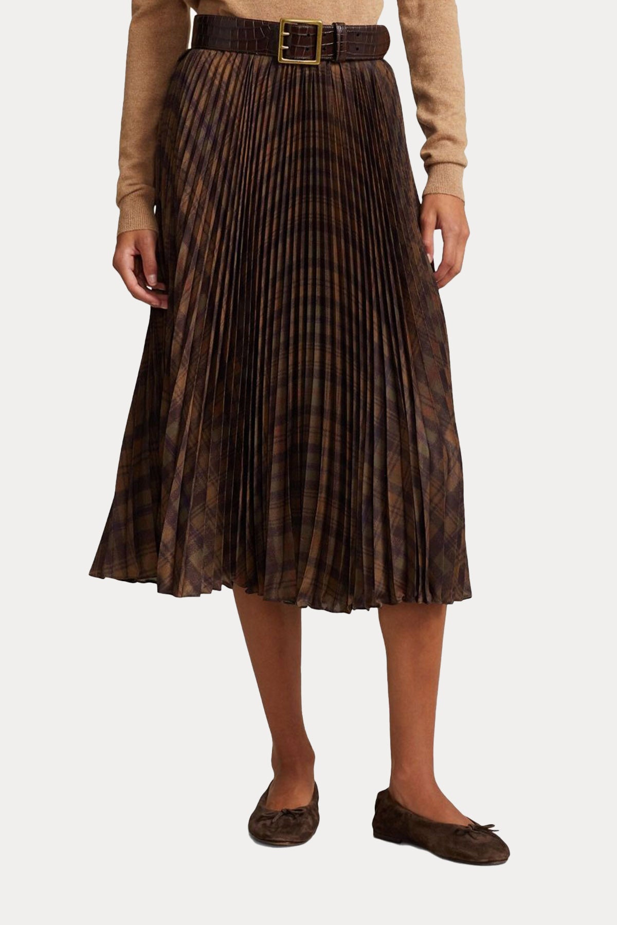 Polo Ralph Lauren Piliseli Midi Etek-Libas Trendy Fashion Store