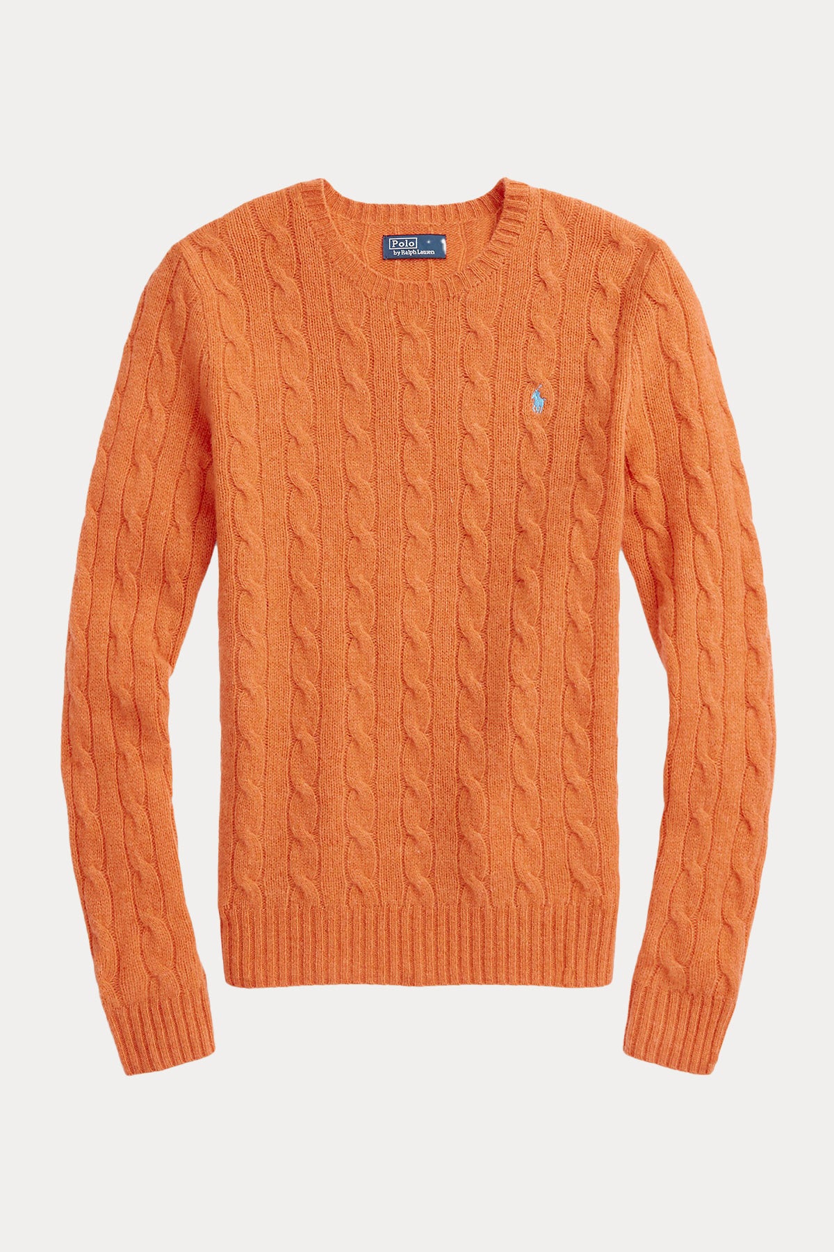 Polo Ralph Lauren Kaşmirli Slim Fit Yuvarlak Yaka Saç Örgü Yün Triko-Libas Trendy Fashion Store