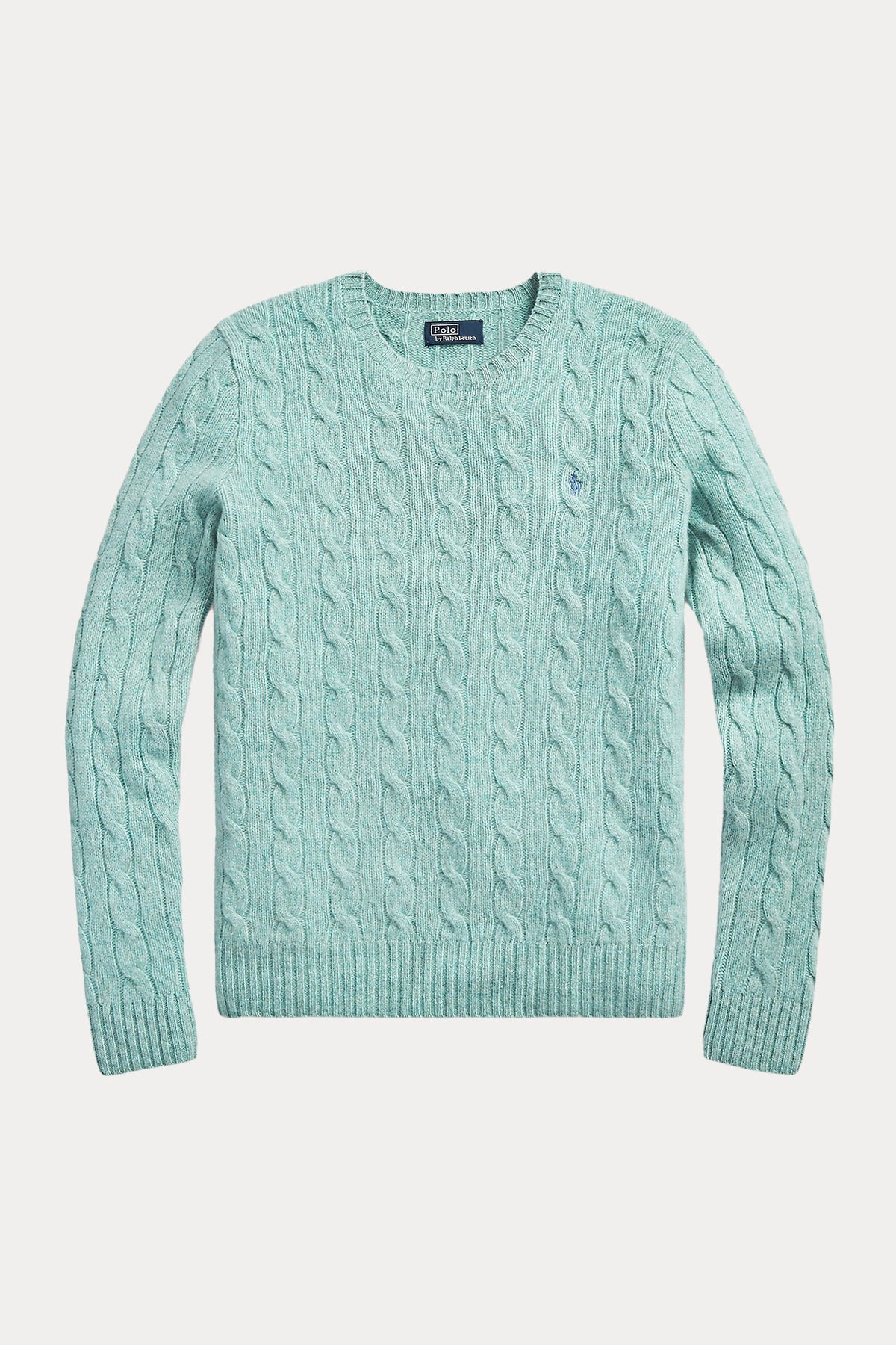 Polo Ralph Lauren Kaşmirli Slim Fit Yuvarlak Yaka Saç Örgü Yün Triko-Libas Trendy Fashion Store