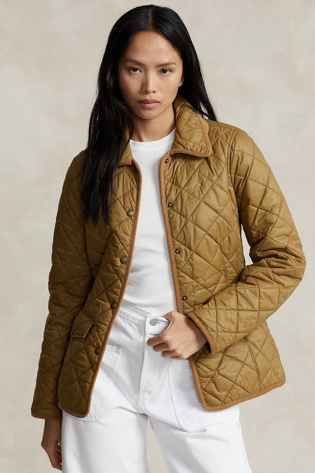 Polo Ralph Lauren Straight Fit Kapitone Desenli Mont Ceket