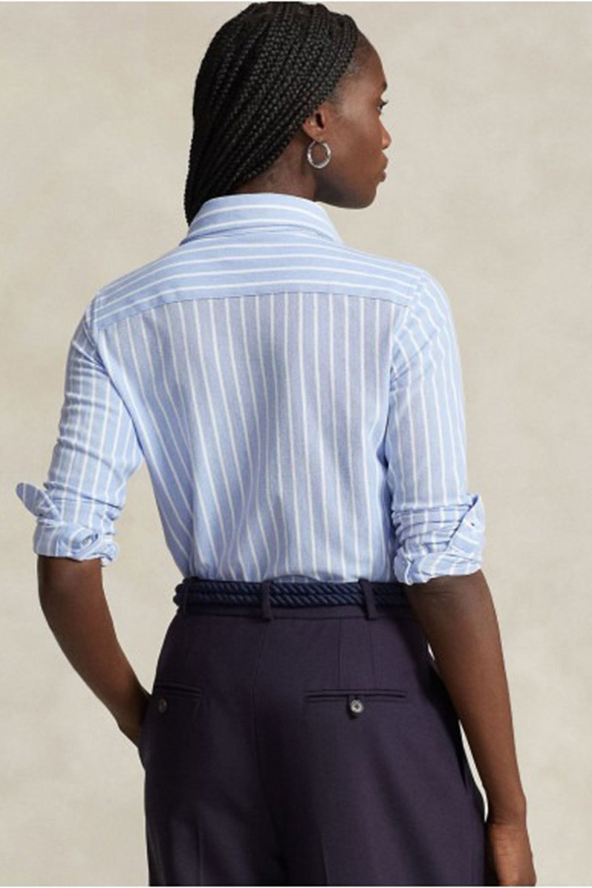 Polo Ralph Lauren Çizgili Knit Oxford Gömlek-Libas Trendy Fashion Store