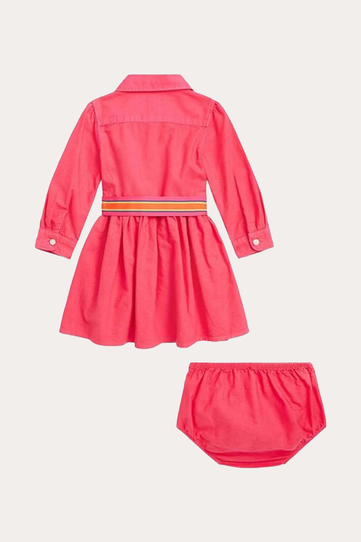 Polo Ralph Lauren Kids 12-18 Aylık Kız Bebek Gömlek Elbise