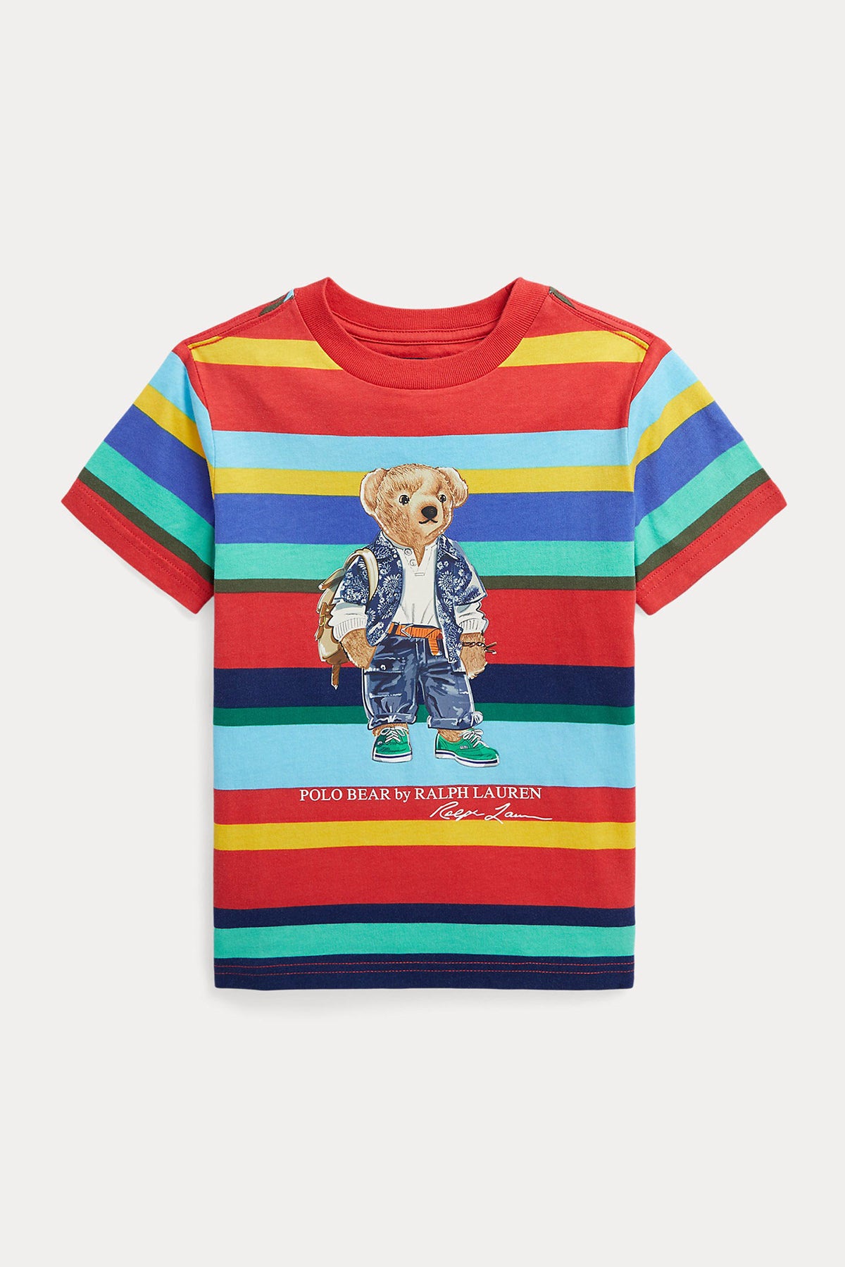 Polo Ralph Lauren Kids 2-4 Yaş Erkek Çocuk Renk Bloklu Polo Bear T-shirt-Libas Trendy Fashion Store
