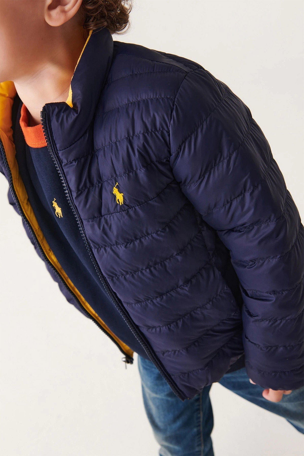 Polo Ralph Lauren Kids 5-7 Yaş Erkek Çocuk Çift Taraflı Puffer Mont-Mont-Libas