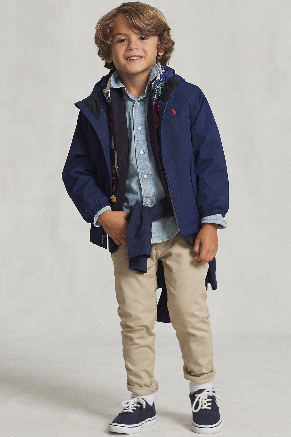 Polo Ralph Lauren Kids 2-4 Yaş Unisex Çocuk Kapüşonlu Rüzgarlık Mont-Libas Trendy Fashion Store