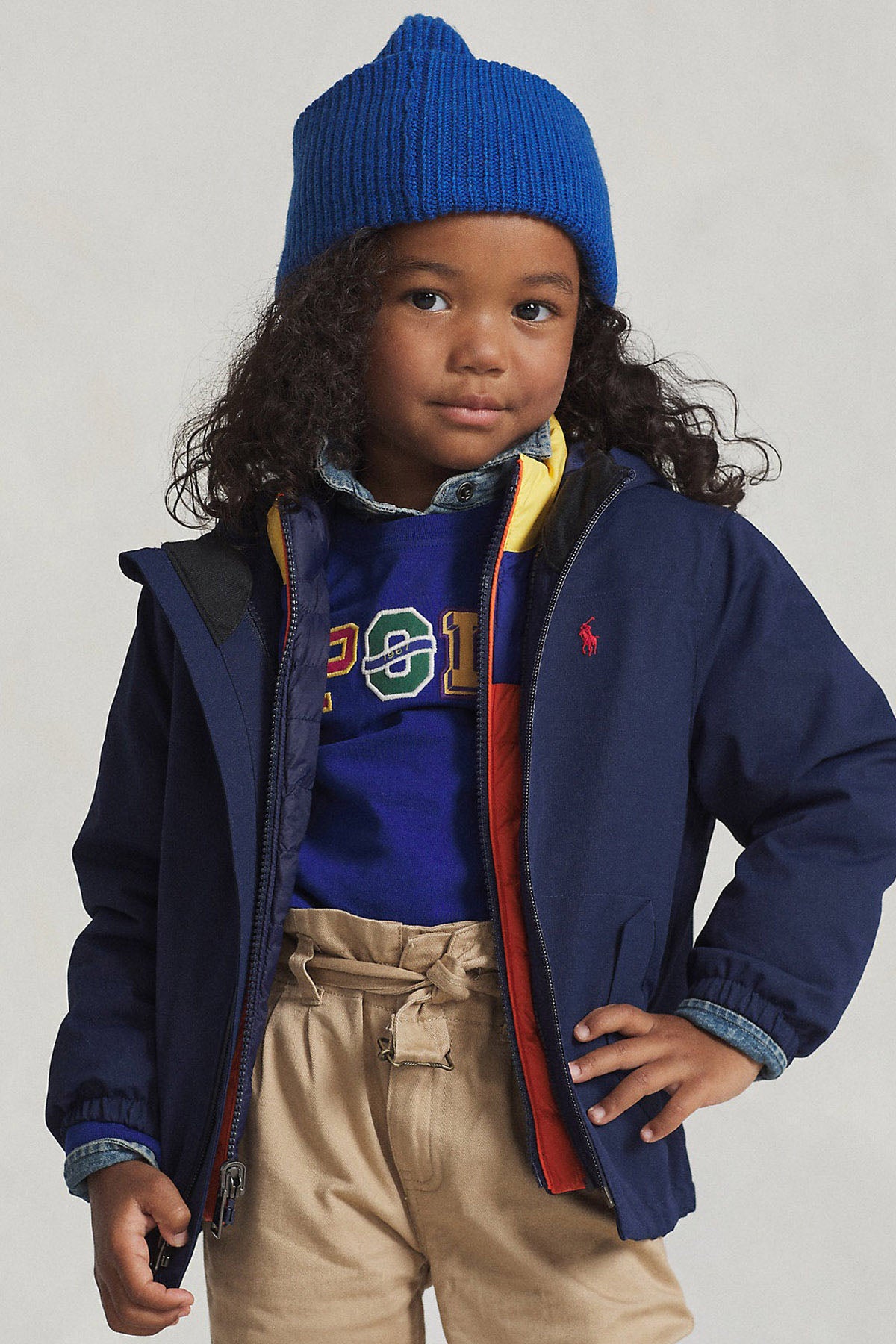 Polo Ralph Lauren Kids 2-4 Yaş Unisex Çocuk Kapüşonlu Rüzgarlık Mont-Libas Trendy Fashion Store