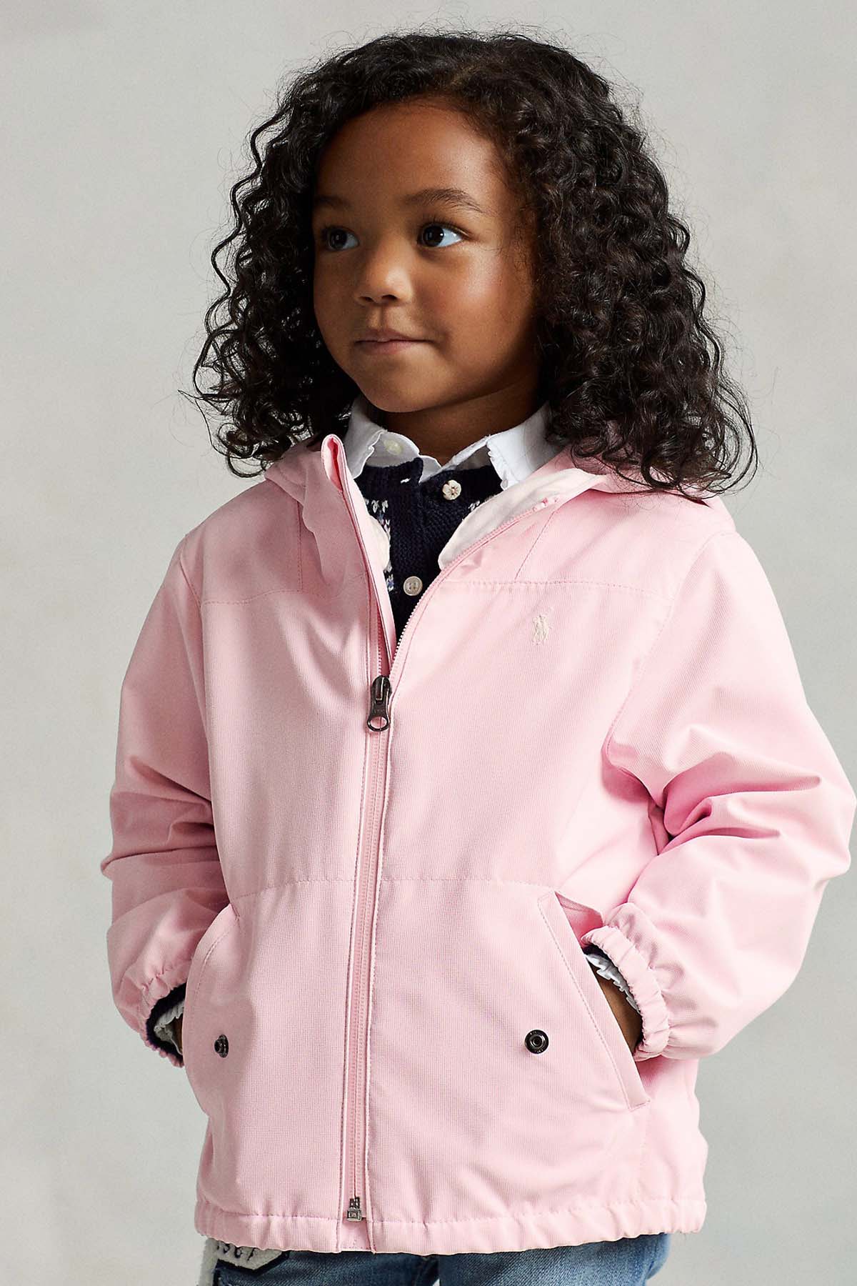 Polo Ralph Lauren Kids 5-6 Yaş Kız Çocuk Kapüşonlu Rüzgarlık Mont-Libas Trendy Fashion Store