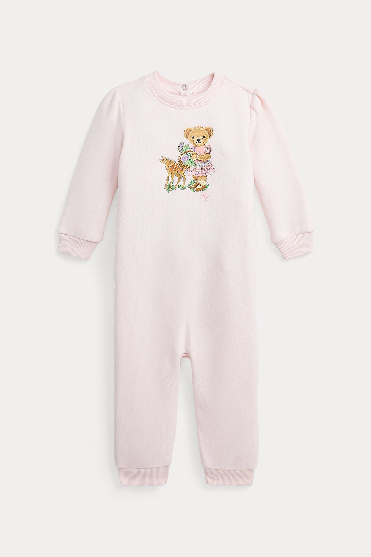 Polo Ralph Lauren Kids 6-9 Aylık Kız Bebek Polo Bear Şardonlu Tulum-Libas Trendy Fashion Store