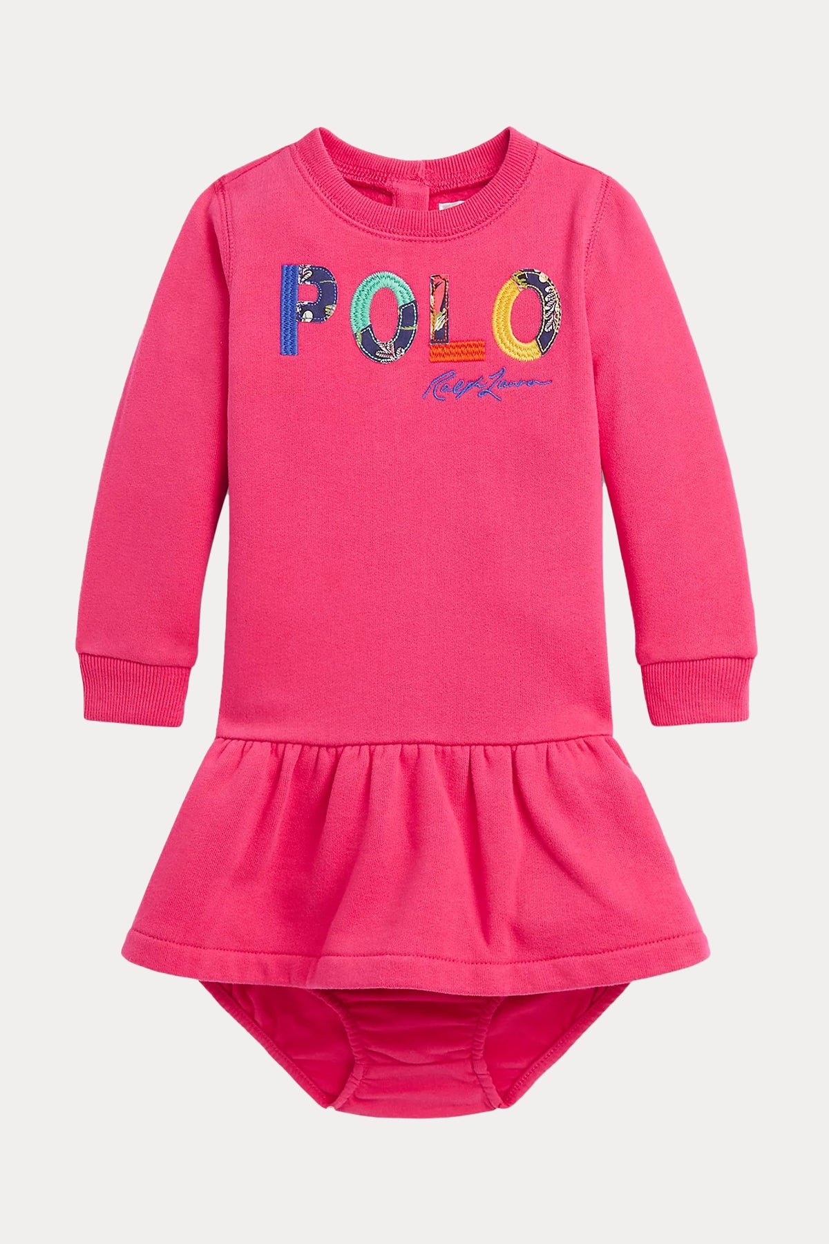 Polo Ralph Lauren Kids 12-18 Aylık Kız Bebek Polo Bear Elbise-Libas Trendy Fashion Store