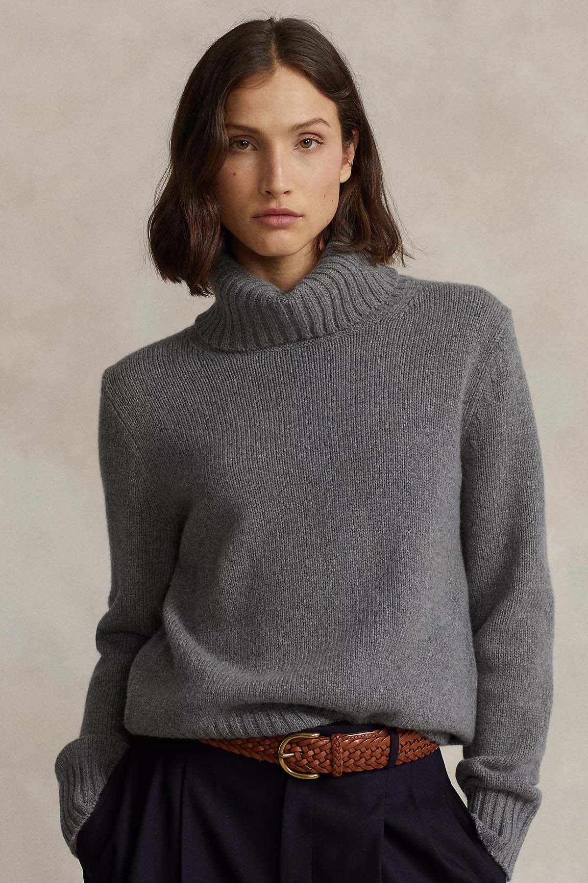 Polo Ralph Lauren Geniş Kesim Balıkçı Yaka Yün Örgü Triko-Libas Trendy Fashion Store