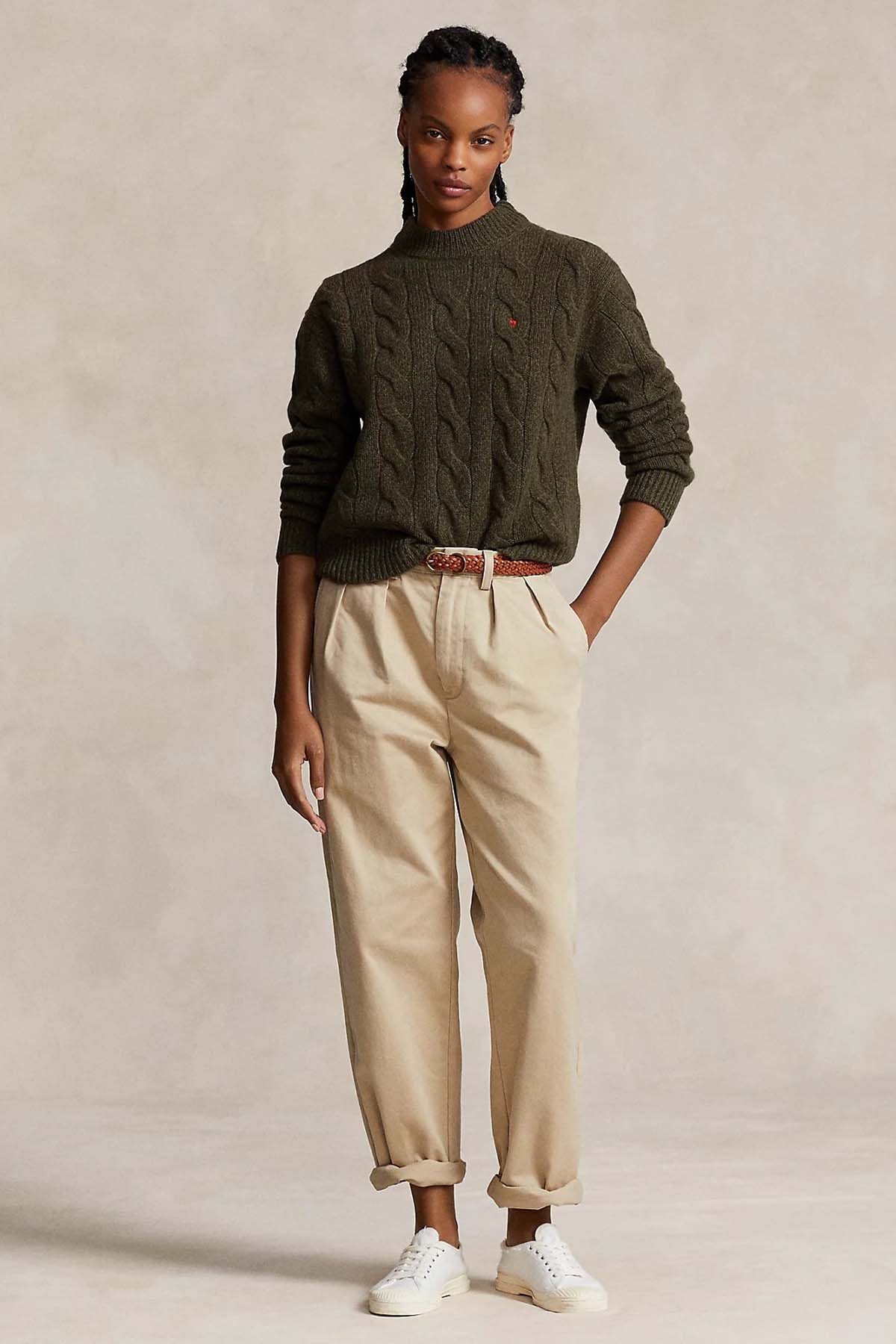 Polo Ralph Lauren Saç Örgü Kaşmirli Yün Triko-Libas Trendy Fashion Store