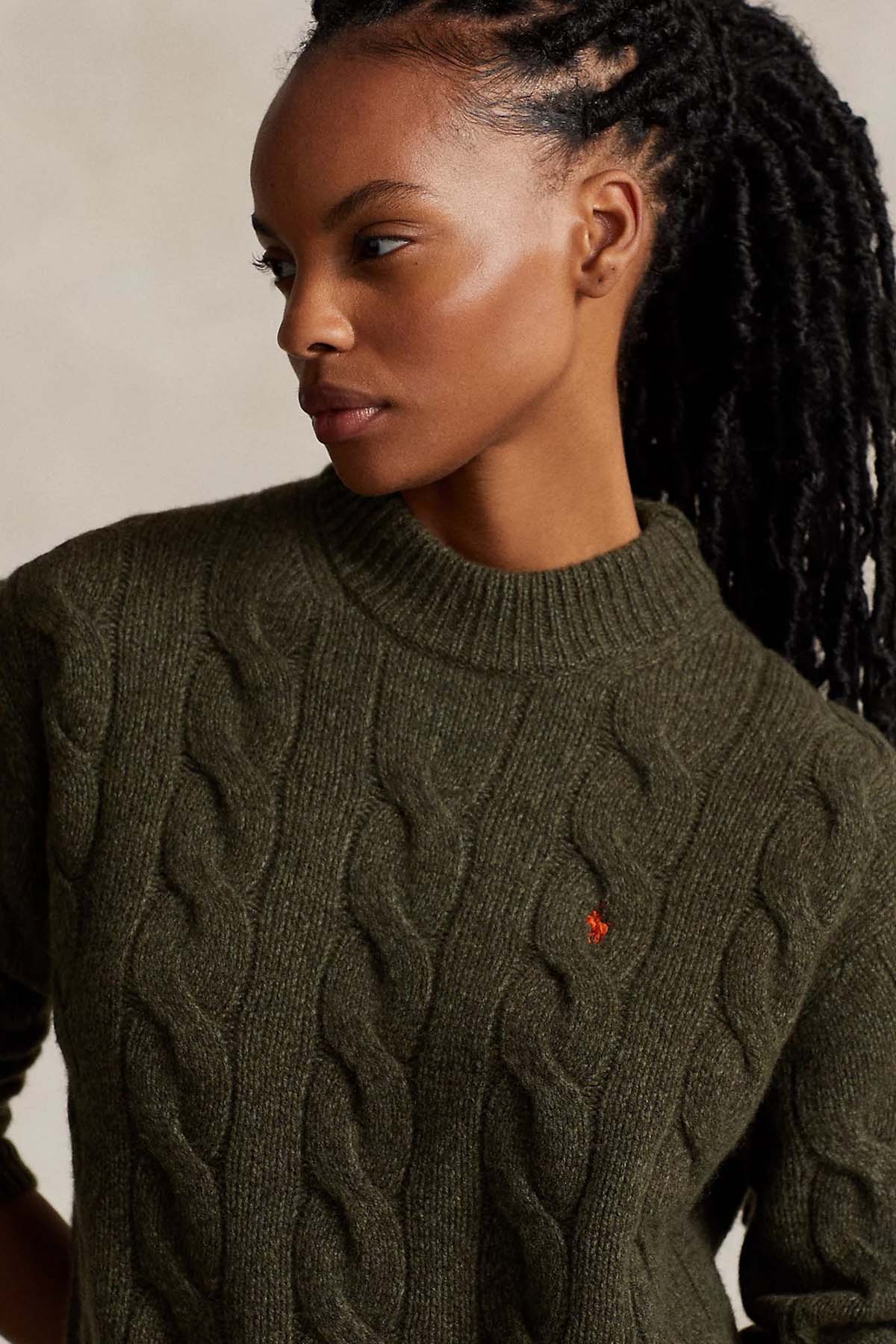 Polo Ralph Lauren Saç Örgü Kaşmirli Yün Triko-Libas Trendy Fashion Store