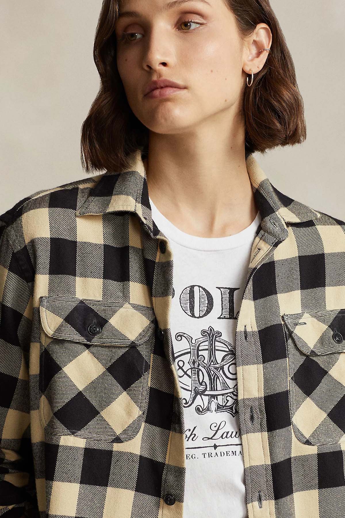 Polo Ralph Lauren Geniş Kesim Pötikare Gömlek-Libas Trendy Fashion Store