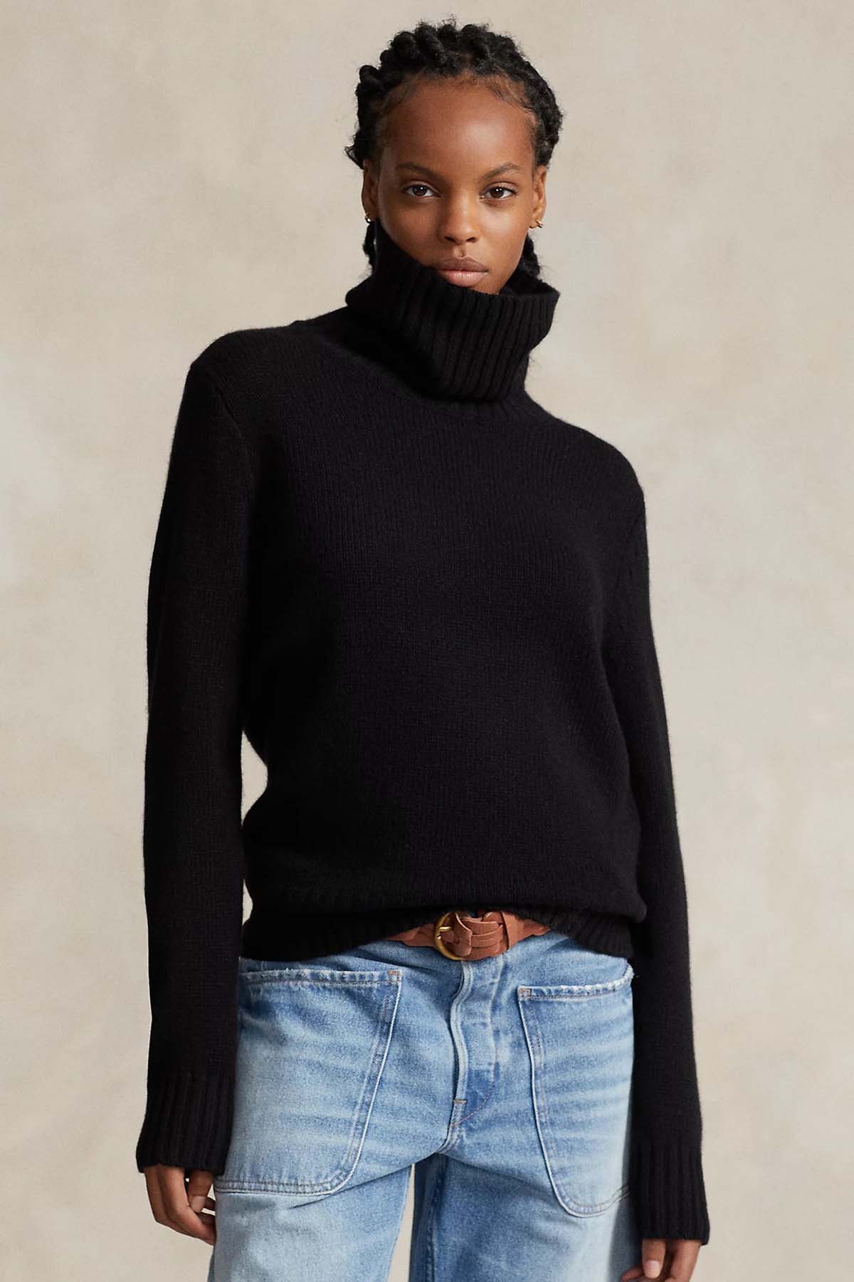 Polo Ralph Lauren Geniş Kesim Balıkçı Yaka Yün Örgü Triko-Libas Trendy Fashion Store