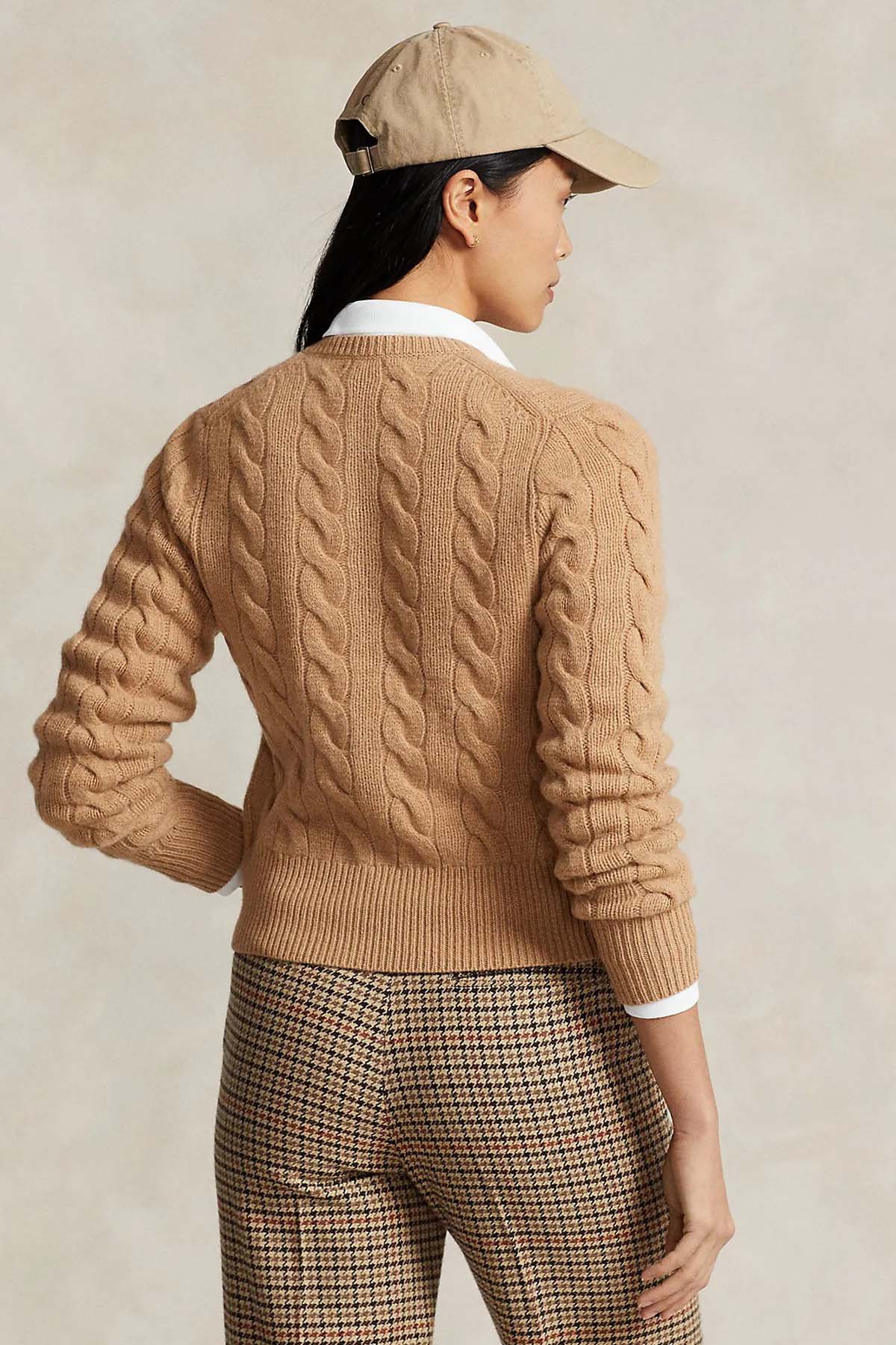 Polo Ralph Lauren Slim Fit Kaşmirli Saç Örgü Yün Triko Ceket-Libas Trendy Fashion Store