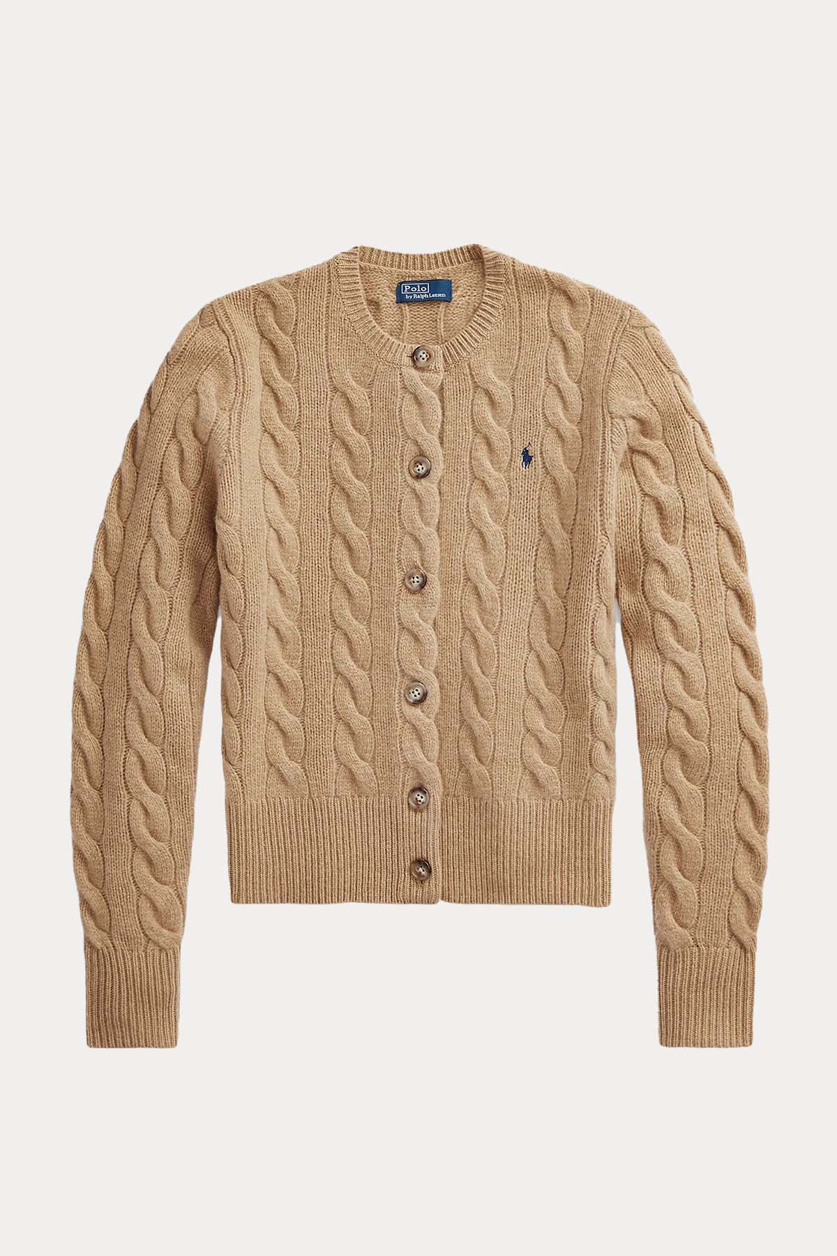 Polo Ralph Lauren Slim Fit Kaşmirli Saç Örgü Yün Triko Ceket-Libas Trendy Fashion Store