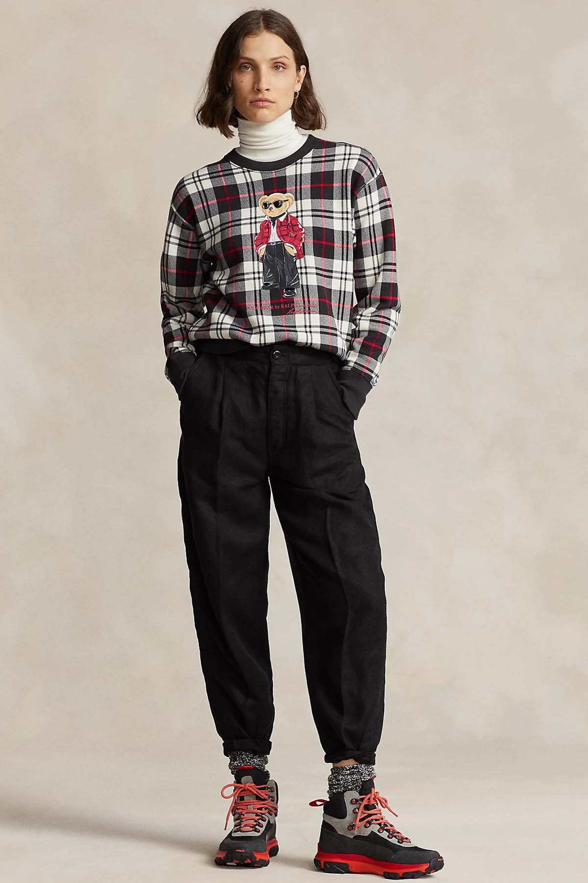 Polo Ralph Lauren Polo Bear Ekoseli Sweatshirt-Libas Trendy Fashion Store