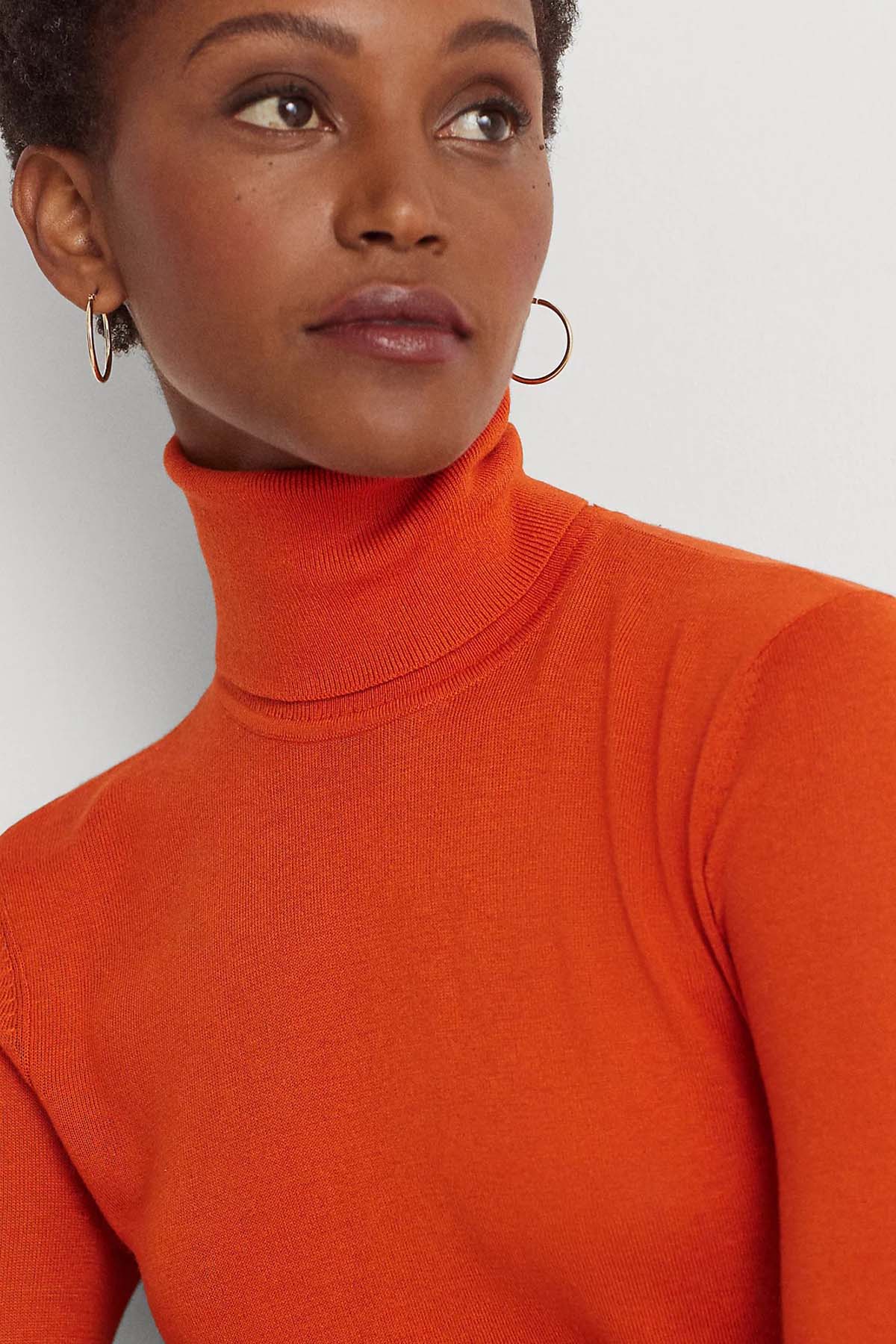 Polo Ralph Lauren Balıkçı Yaka İpekli İnce Örgü Triko-Libas Trendy Fashion Store