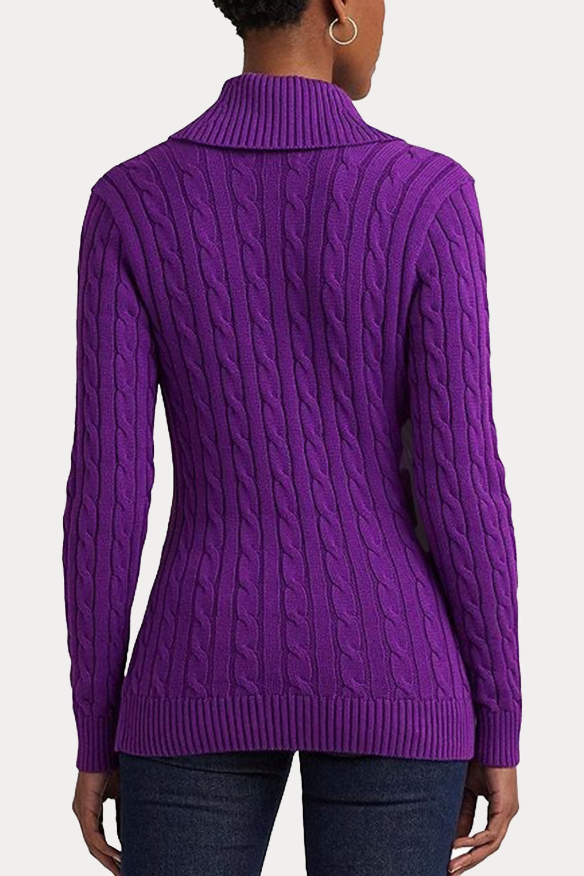 Polo Ralph Lauren Saç Örgü Kemerli Şal Yaka Triko Ceket-Libas Trendy Fashion Store