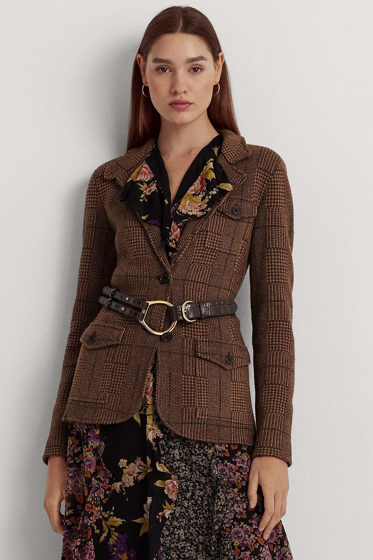 Polo Ralph Lauren Staight Fit Kazayağı Ekose Desenli Kaşmirli Yün Ceket-Libas Trendy Fashion Store