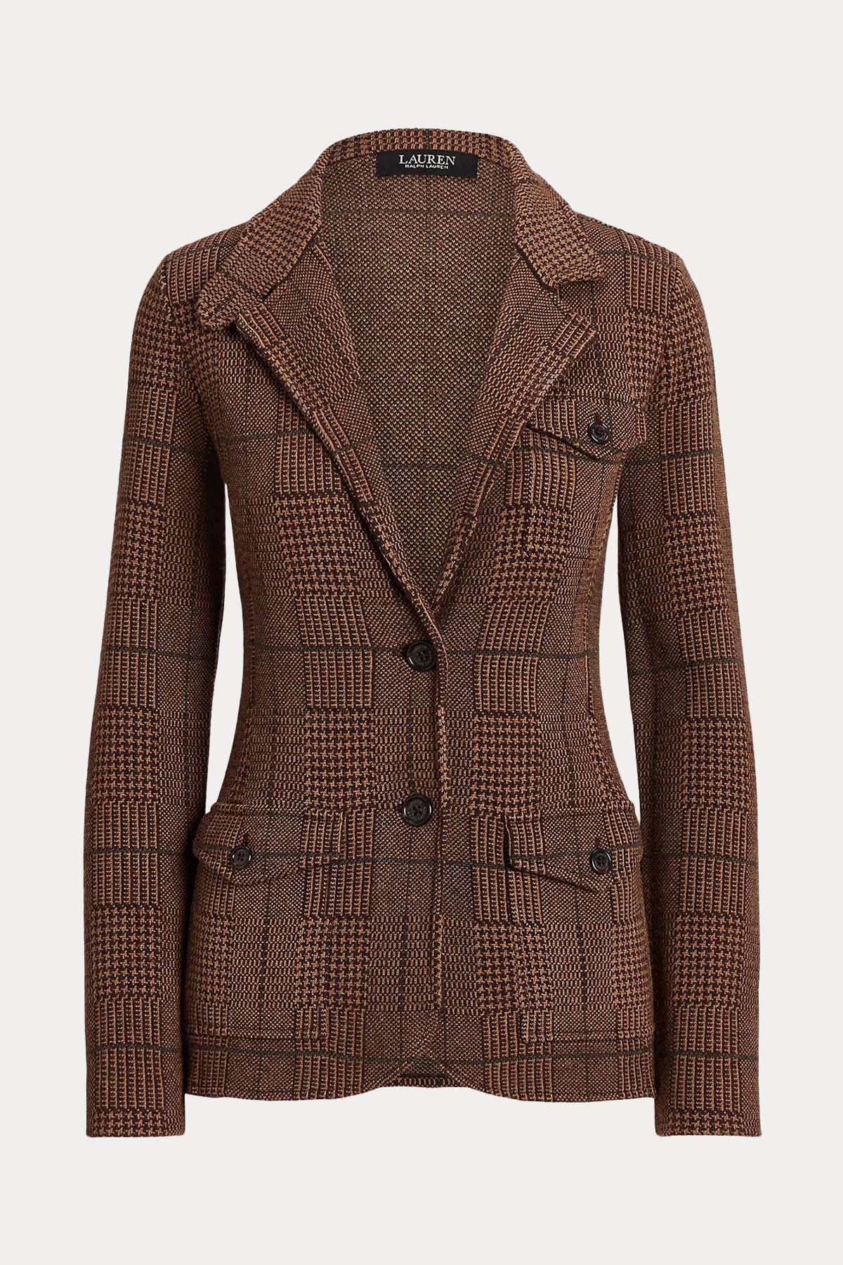 Polo Ralph Lauren Staight Fit Kazayağı Ekose Desenli Kaşmirli Yün Ceket-Libas Trendy Fashion Store