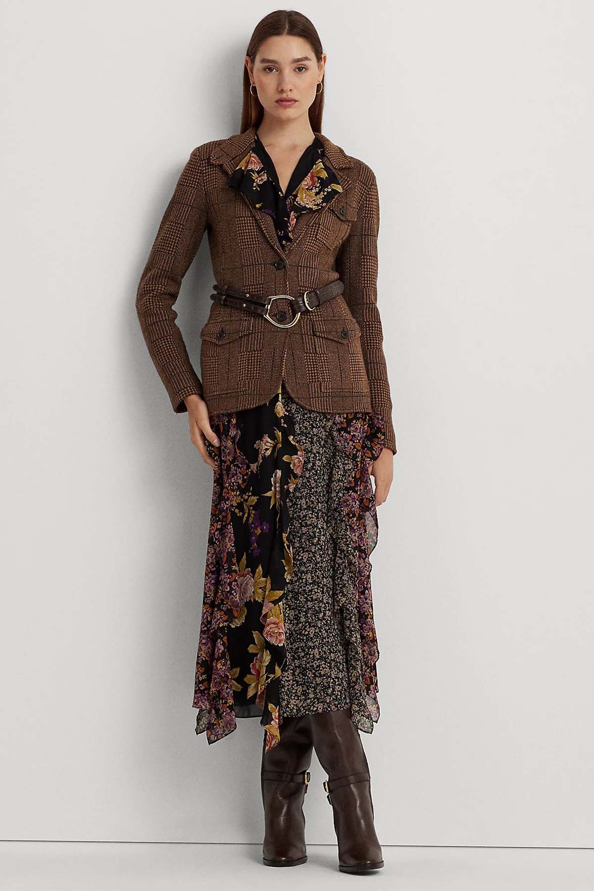 Polo Ralph Lauren Staight Fit Kazayağı Ekose Desenli Kaşmirli Yün Ceket-Libas Trendy Fashion Store