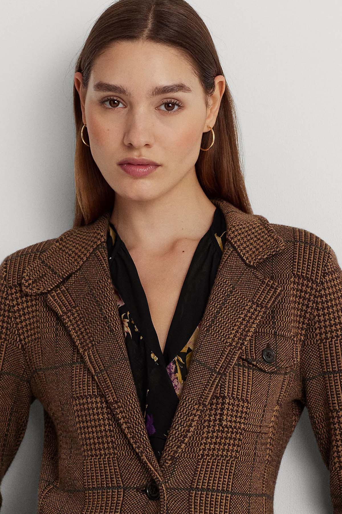 Polo Ralph Lauren Staight Fit Kazayağı Ekose Desenli Kaşmirli Yün Ceket-Libas Trendy Fashion Store