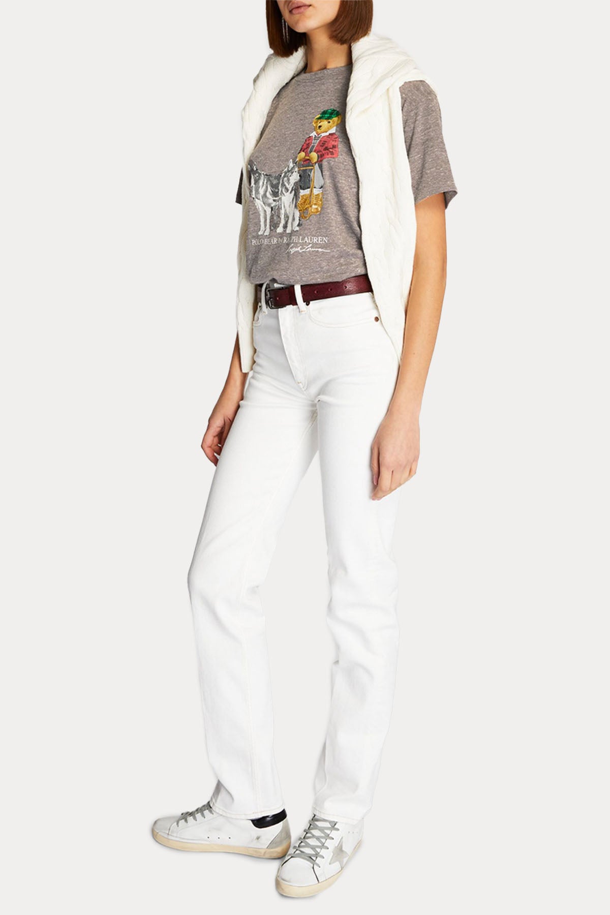 Polo Ralph Lauren Straight Fit Husky Kayak Temalı Polo Bear T-shirt-Libas Trendy Fashion Store