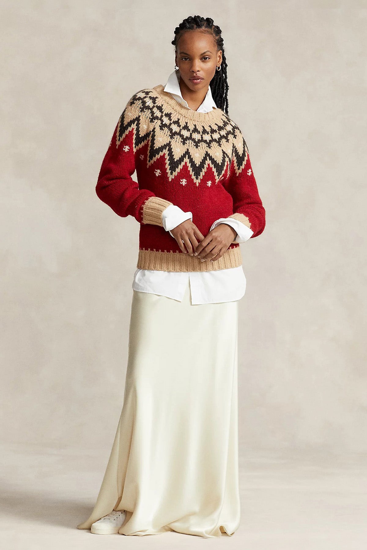 Polo Ralph Lauren Fire Isle Desenli Yün Örgü Triko-Libas Trendy Fashion Store