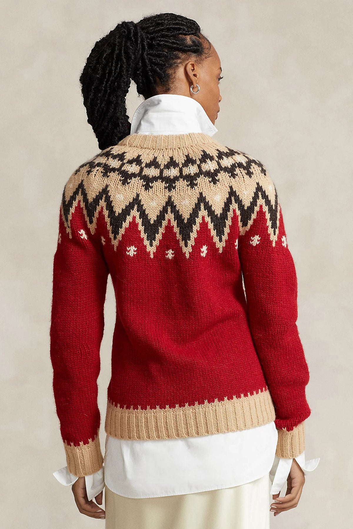 Polo Ralph Lauren Fire Isle Desenli Yün Örgü Triko-Libas Trendy Fashion Store