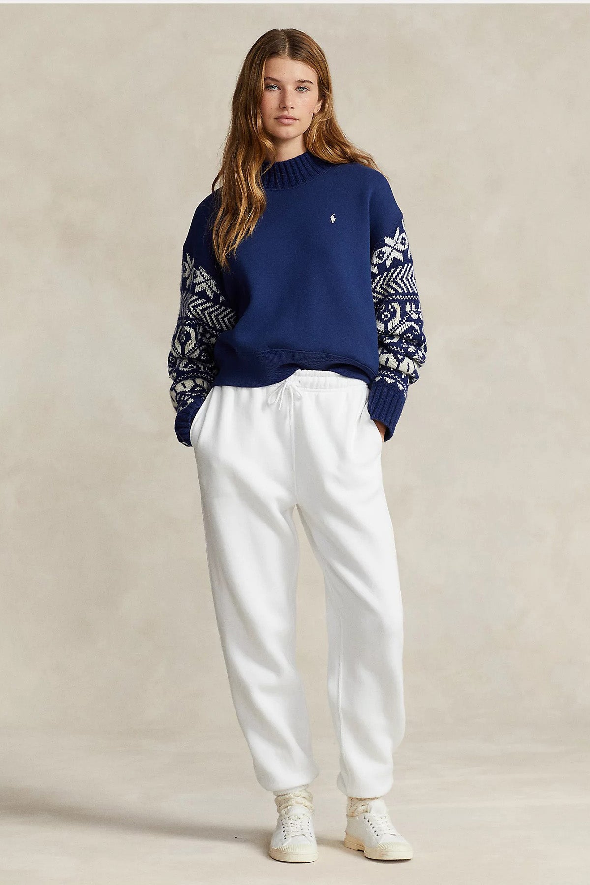 Polo Ralph Lauren Yuvarlak Yaka Etnik Desenli Sweatshirt-Libas Trendy Fashion Store