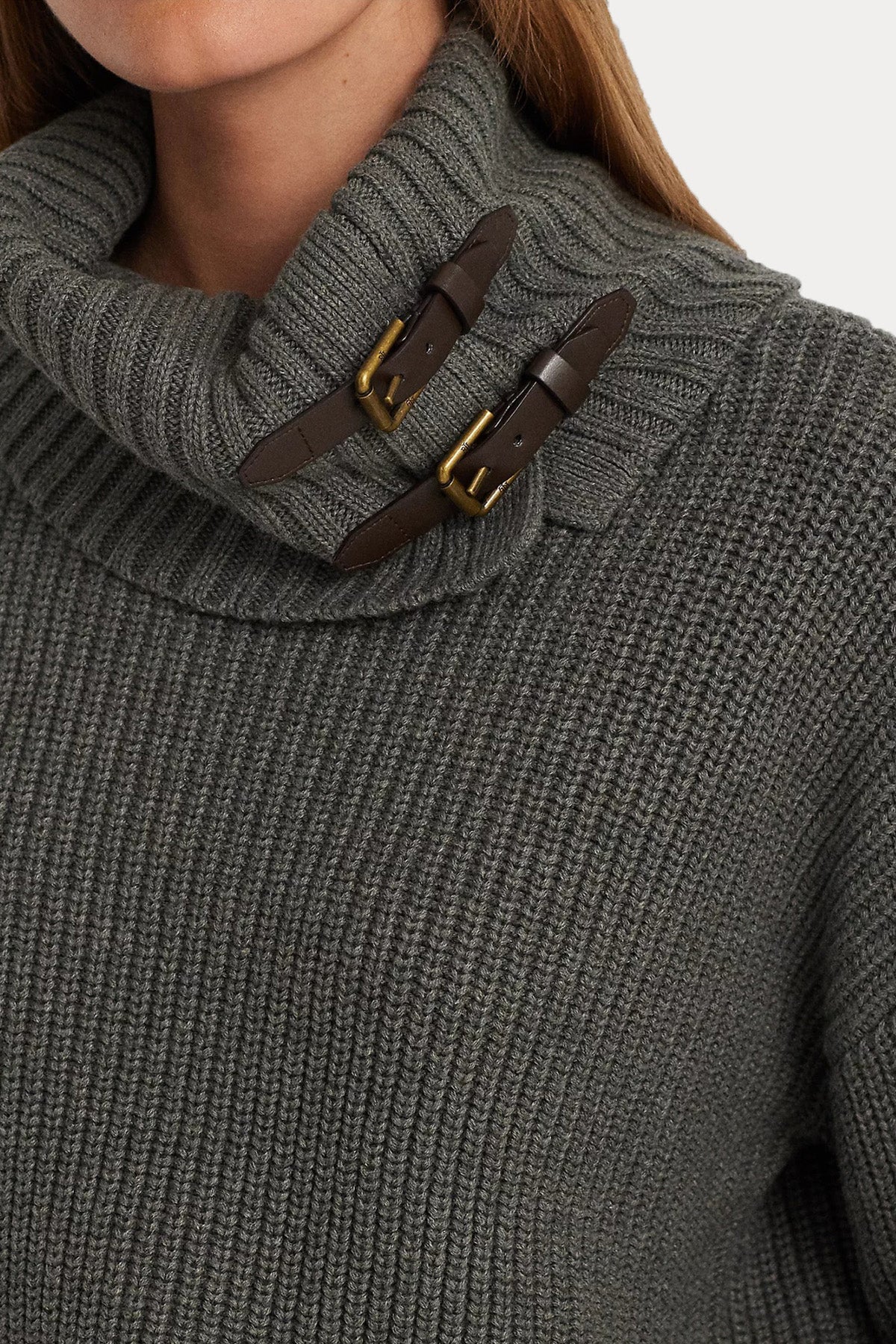 Polo Ralph Lauren Deri Kemer Detaylı Balıkçı Yaka Örgü Triko-Libas Trendy Fashion Store