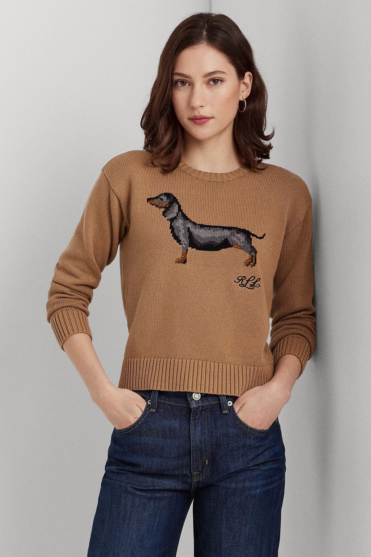 Polo Ralph Lauren Köpek Temalı Örgü Triko-Libas Trendy Fashion Store
